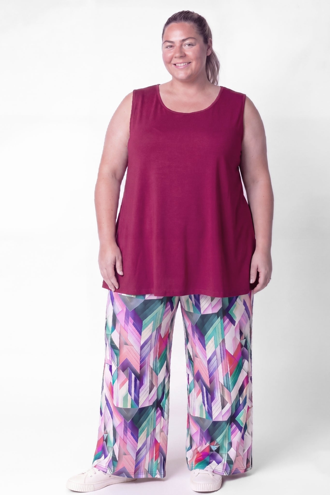 Top Linda | Mouwloos | A-lijn | Viscose | ca. 86 cm