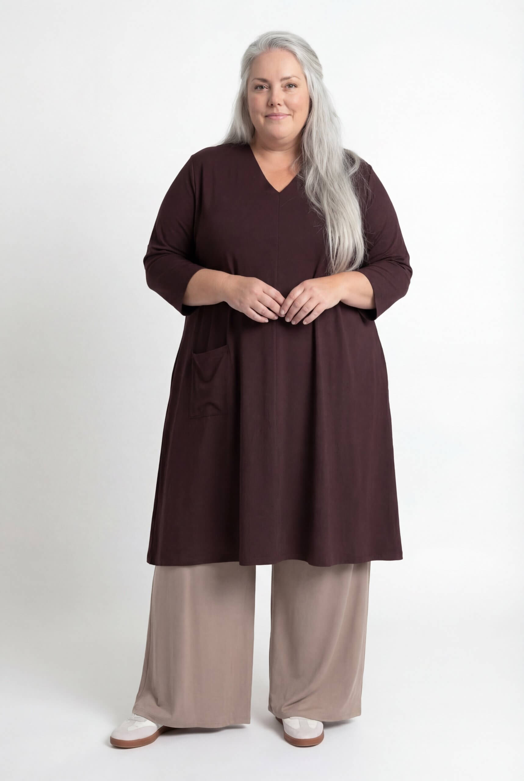Tuniek Gonny | A-lijn | Lange mouw | viscose | 110 cm