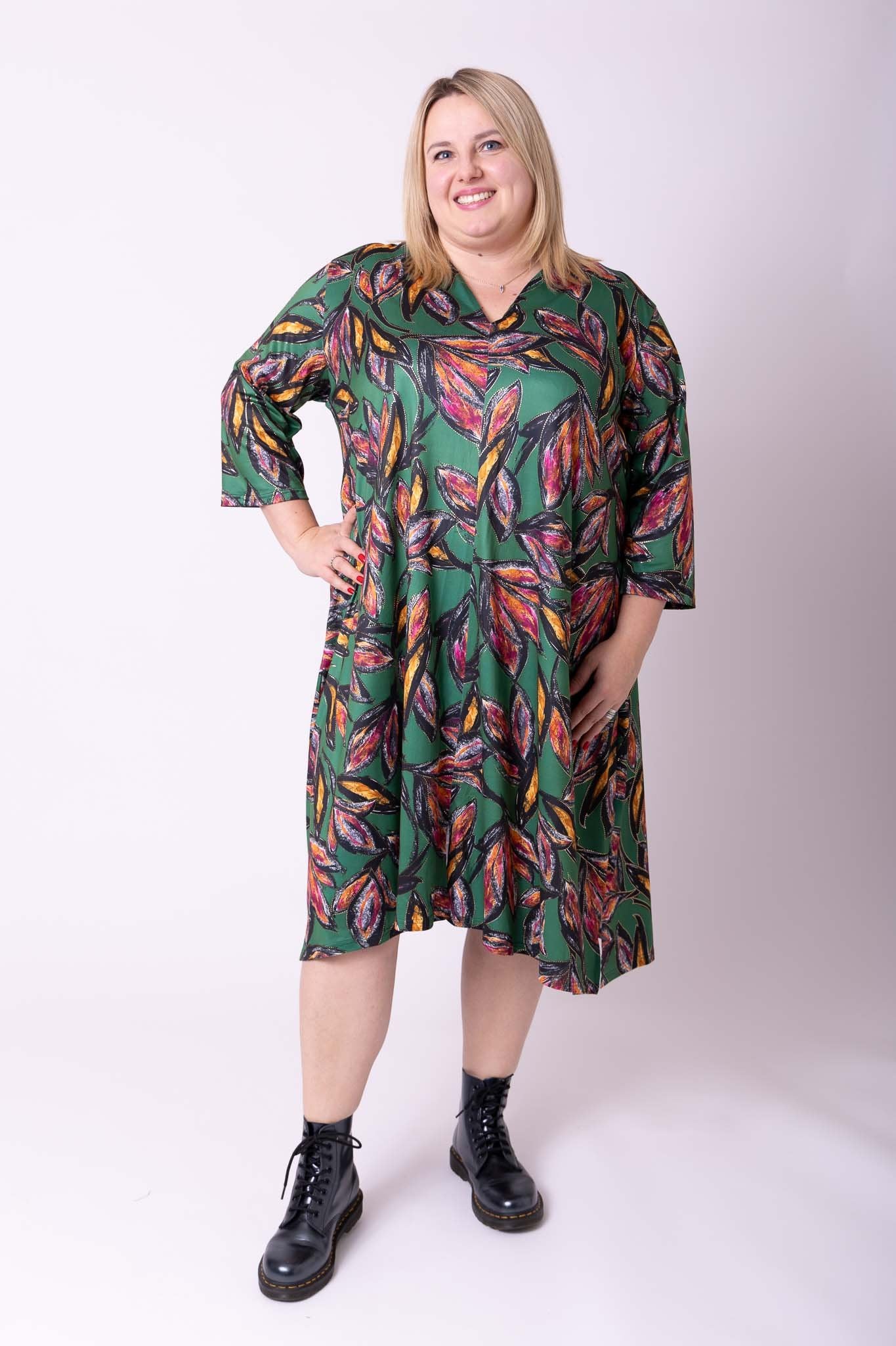 Tuniek Gonny 3/4 mouwen ca 115 cm magnolia groen