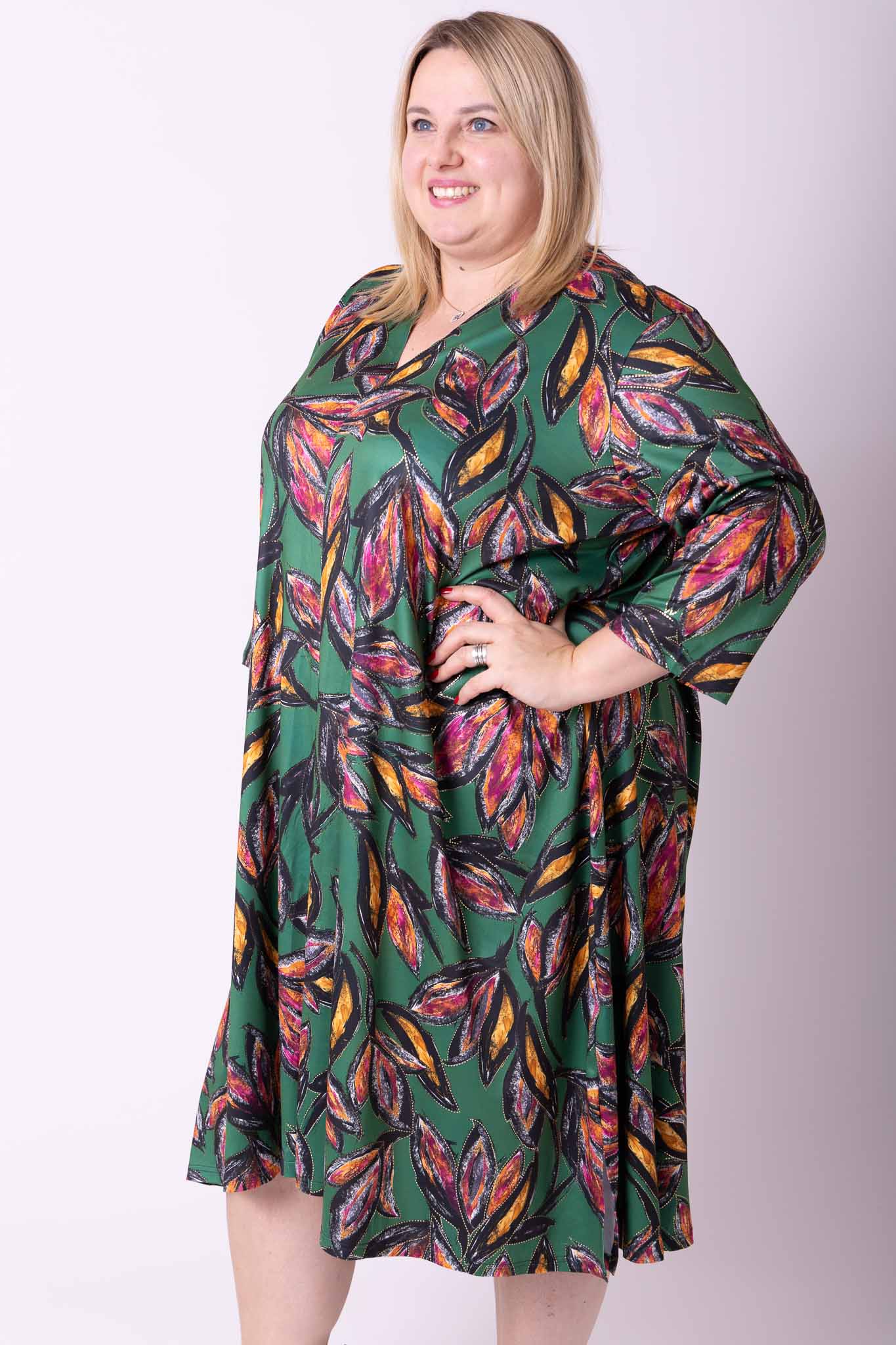 Tuniek Gonny 3/4 mouwen ca 115 cm magnolia groen