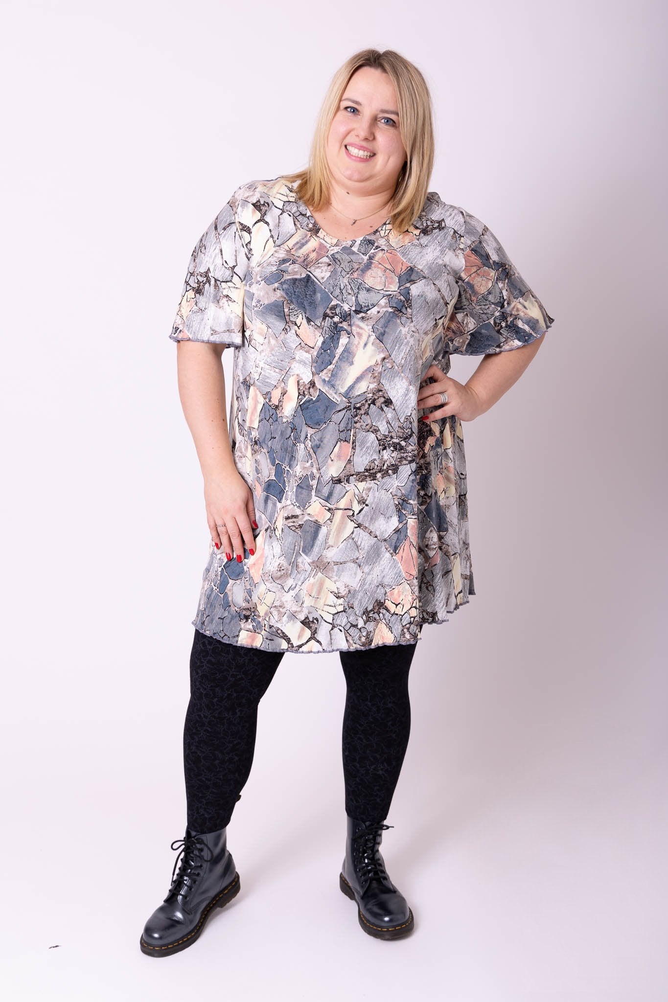 Tuniek Karin met vlindermouwen 95cm viscose