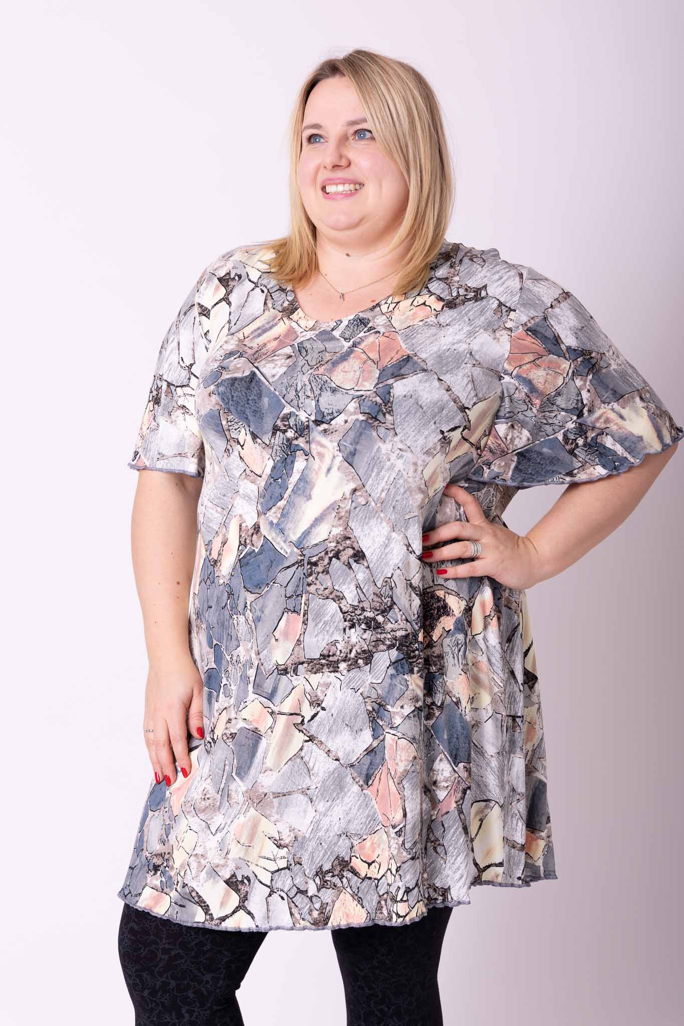 Tuniek Karin met vlindermouwen 95cm viscose