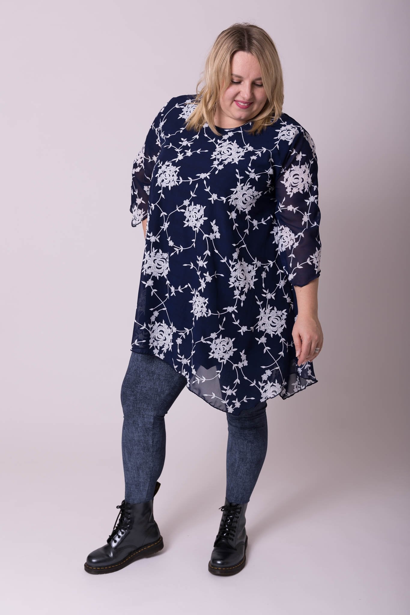 Tuniek Lotte asymmetrisch chiffon dwb