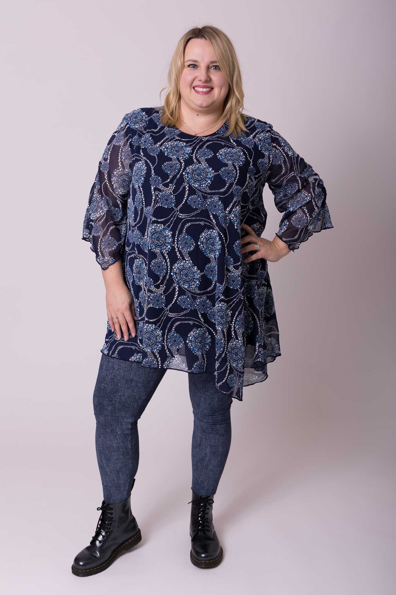 Tuniek Lotte asymmetrisch chiffon dwm