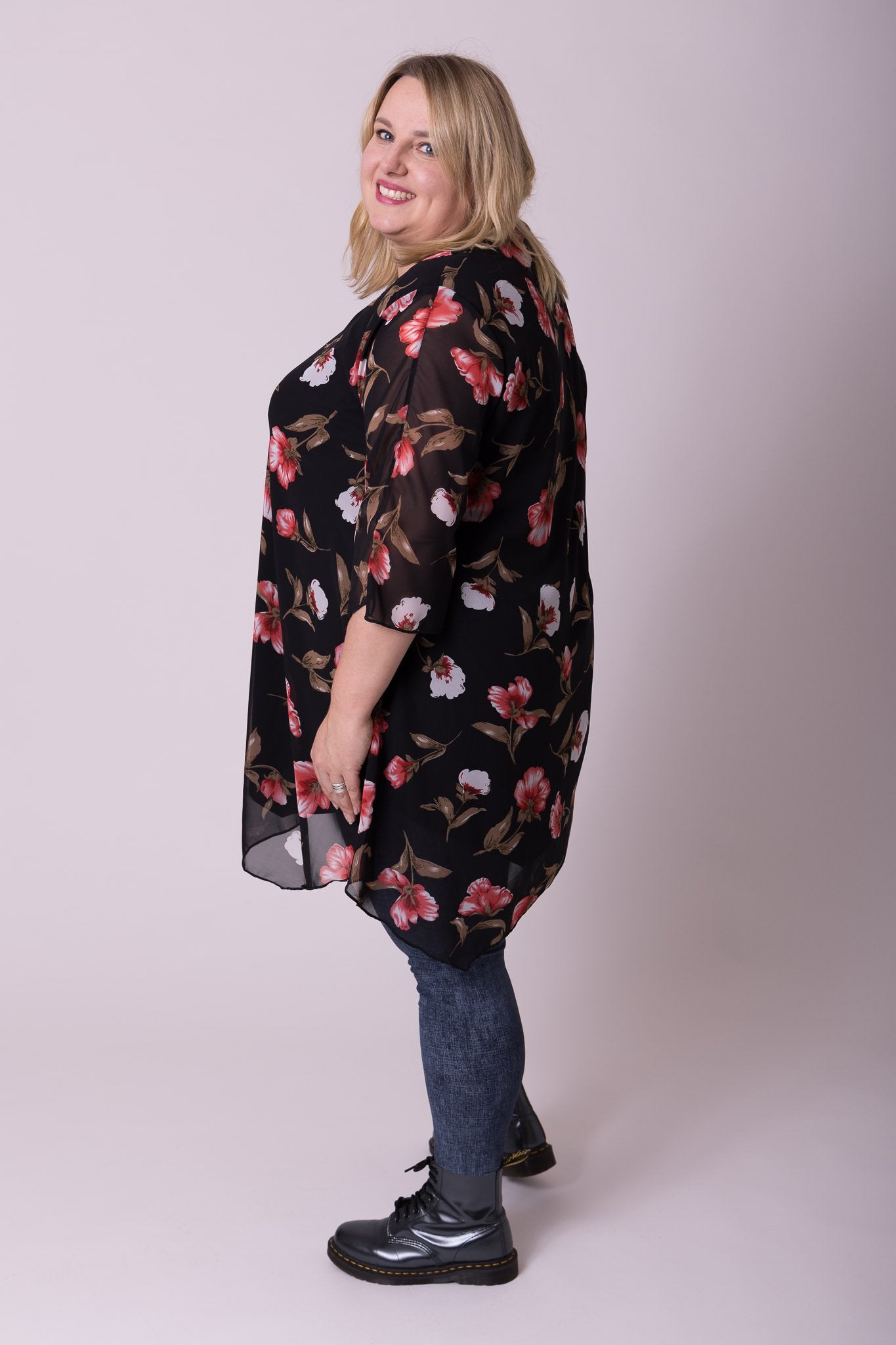 Tuniek Lotte asymmetrisch chiffon zrb