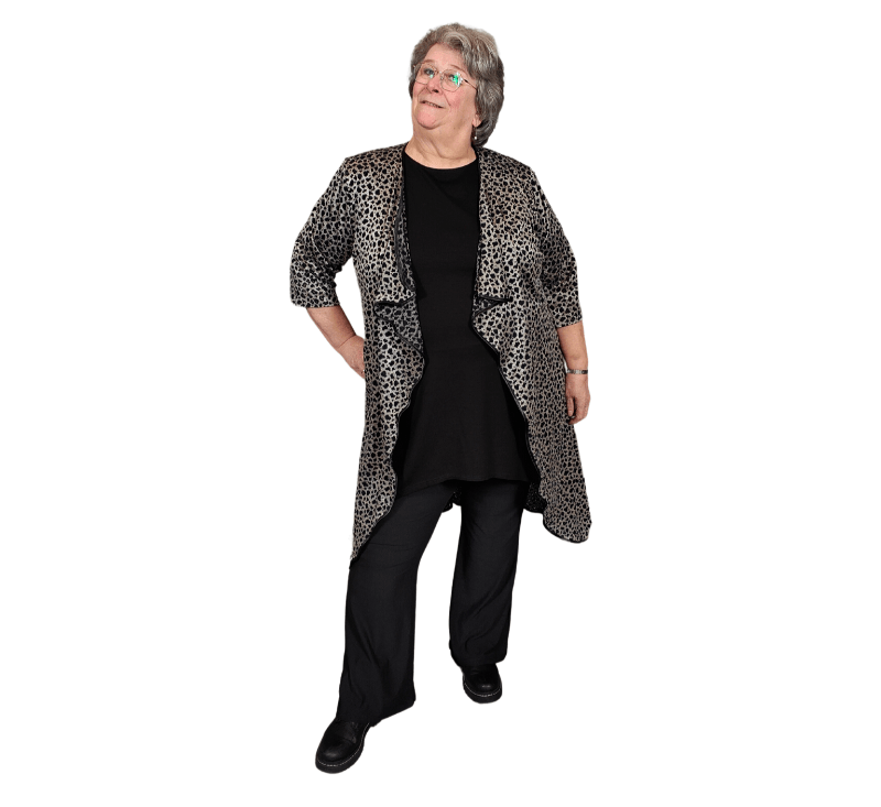 Lange vest golvend goudkleurig