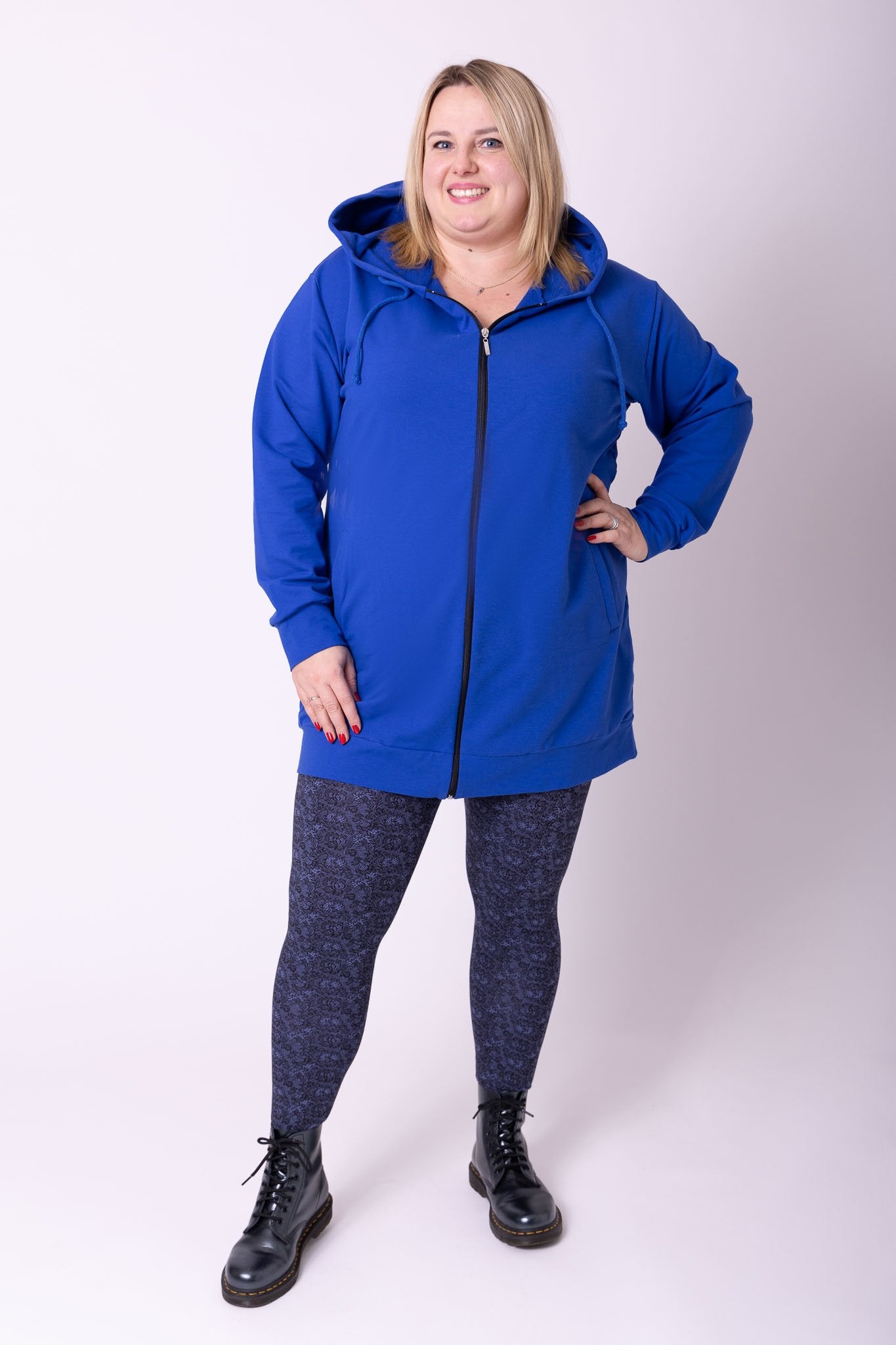 Vest met rits en capuchon katoen 92-95 cm