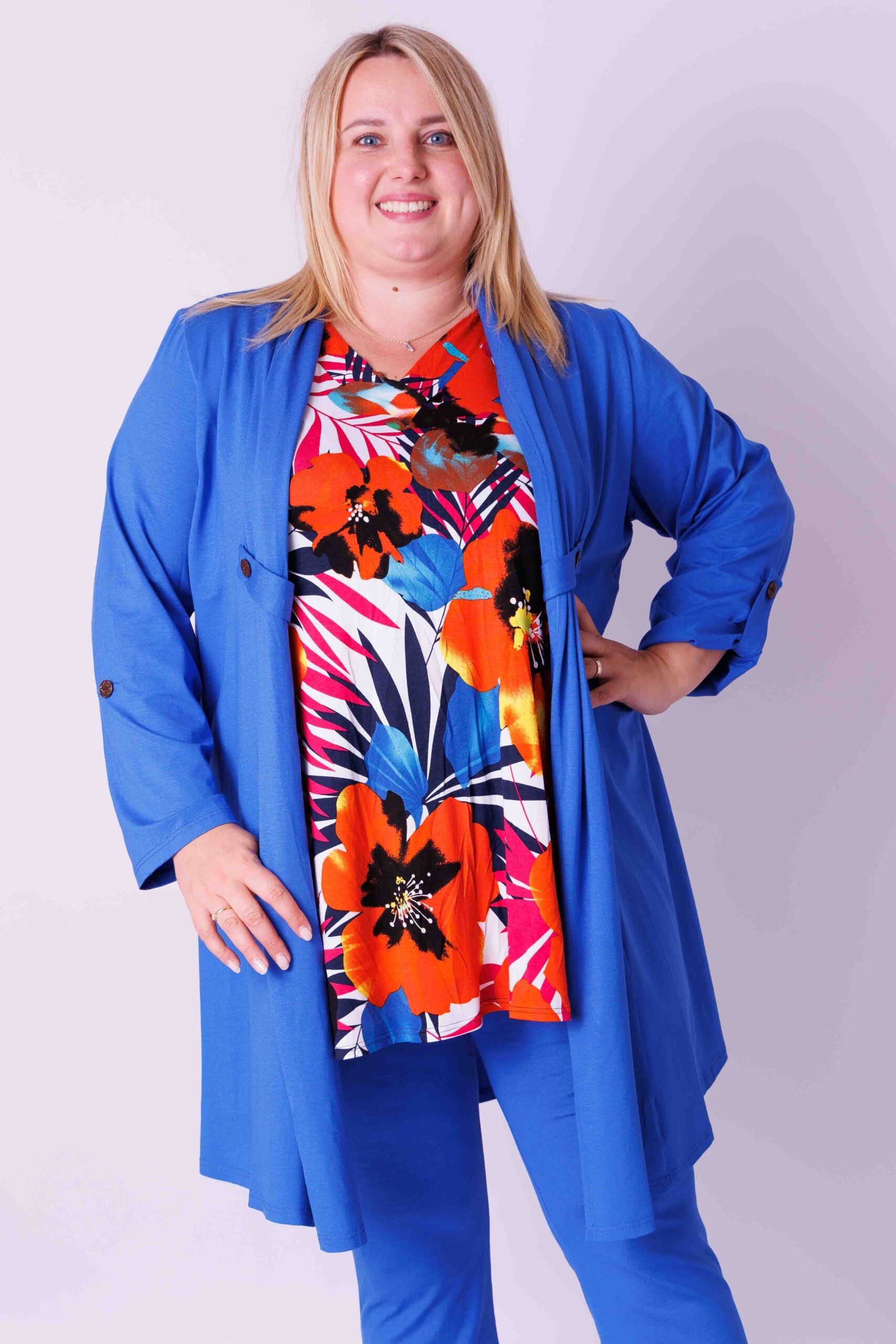 Vest Renske | Viscose | Oprol mouwen | 100cm