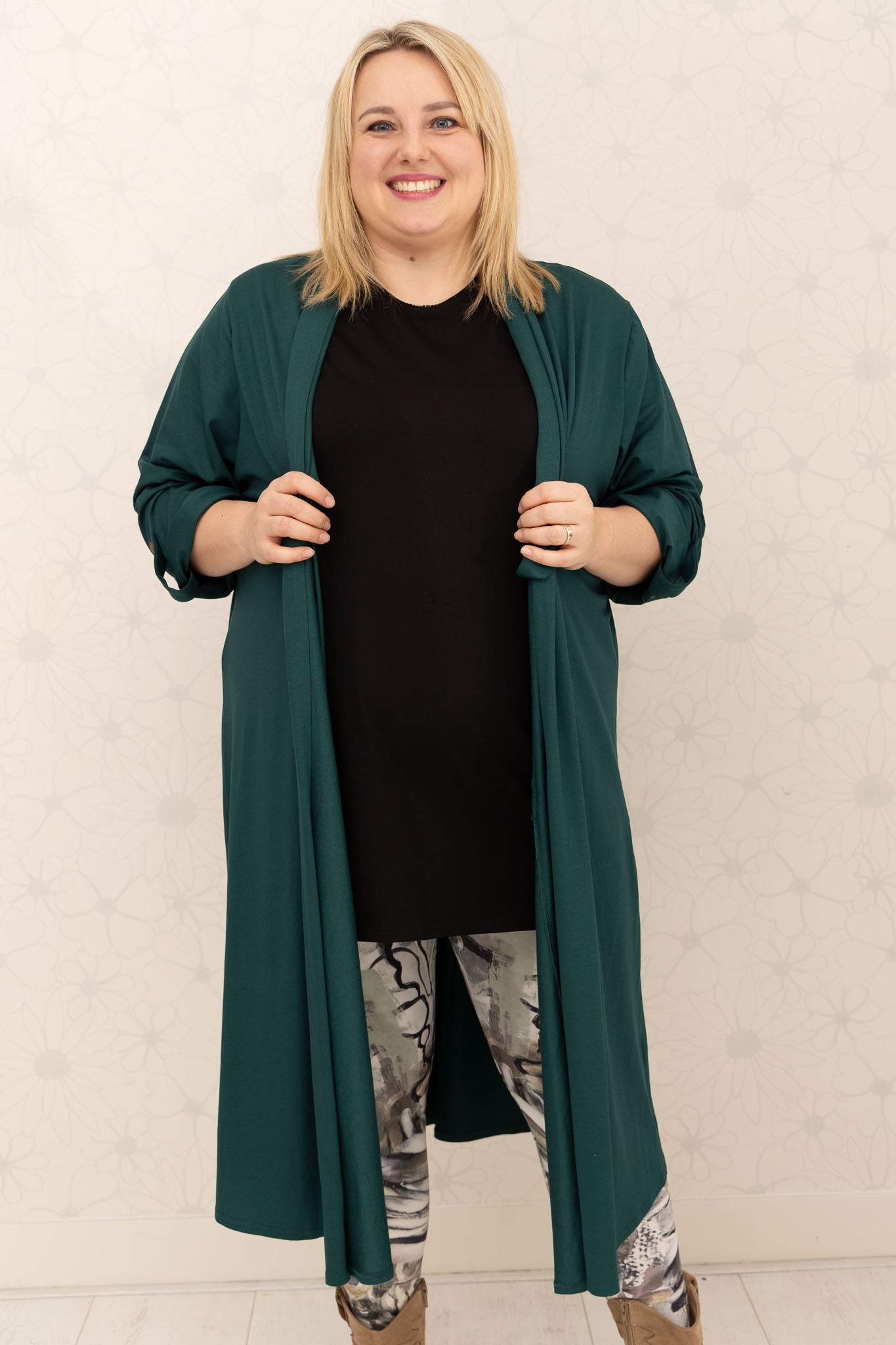Vest Renske | Viscose | Oprol mouwen | 120cm