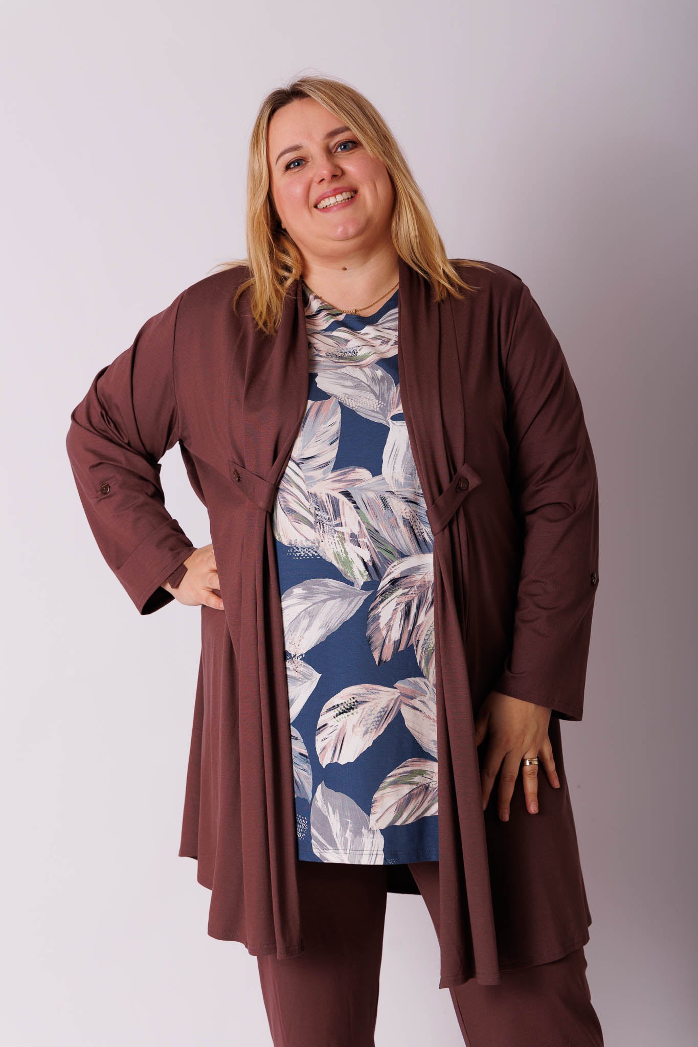 Shirt Eva bladeren viscose 90cm