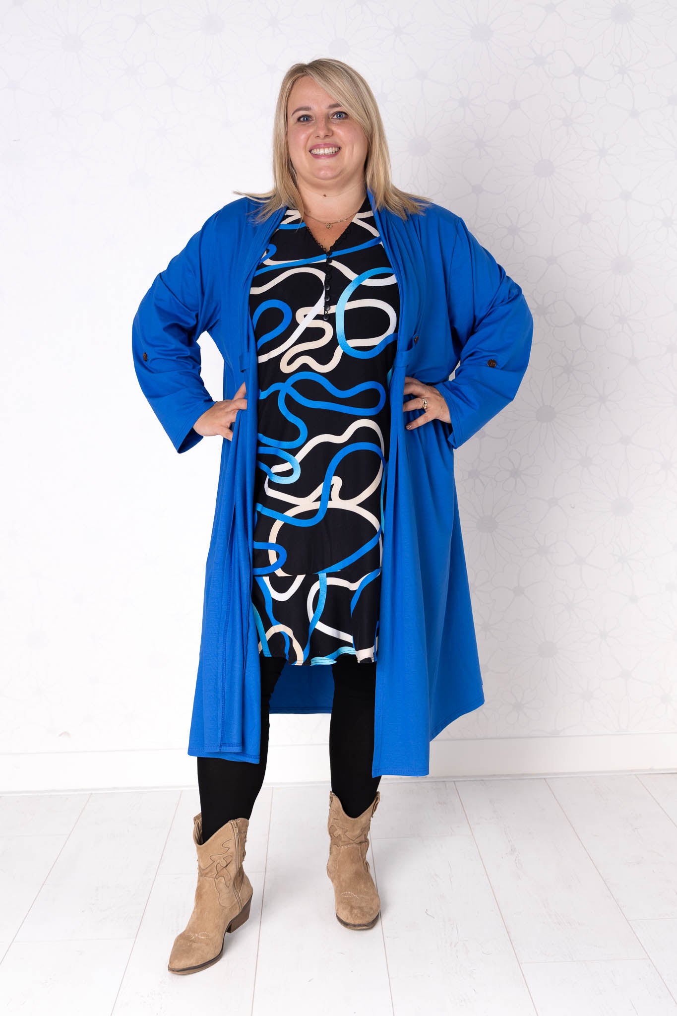 Vest Renske | Viscose | Oprol mouwen | 120cm