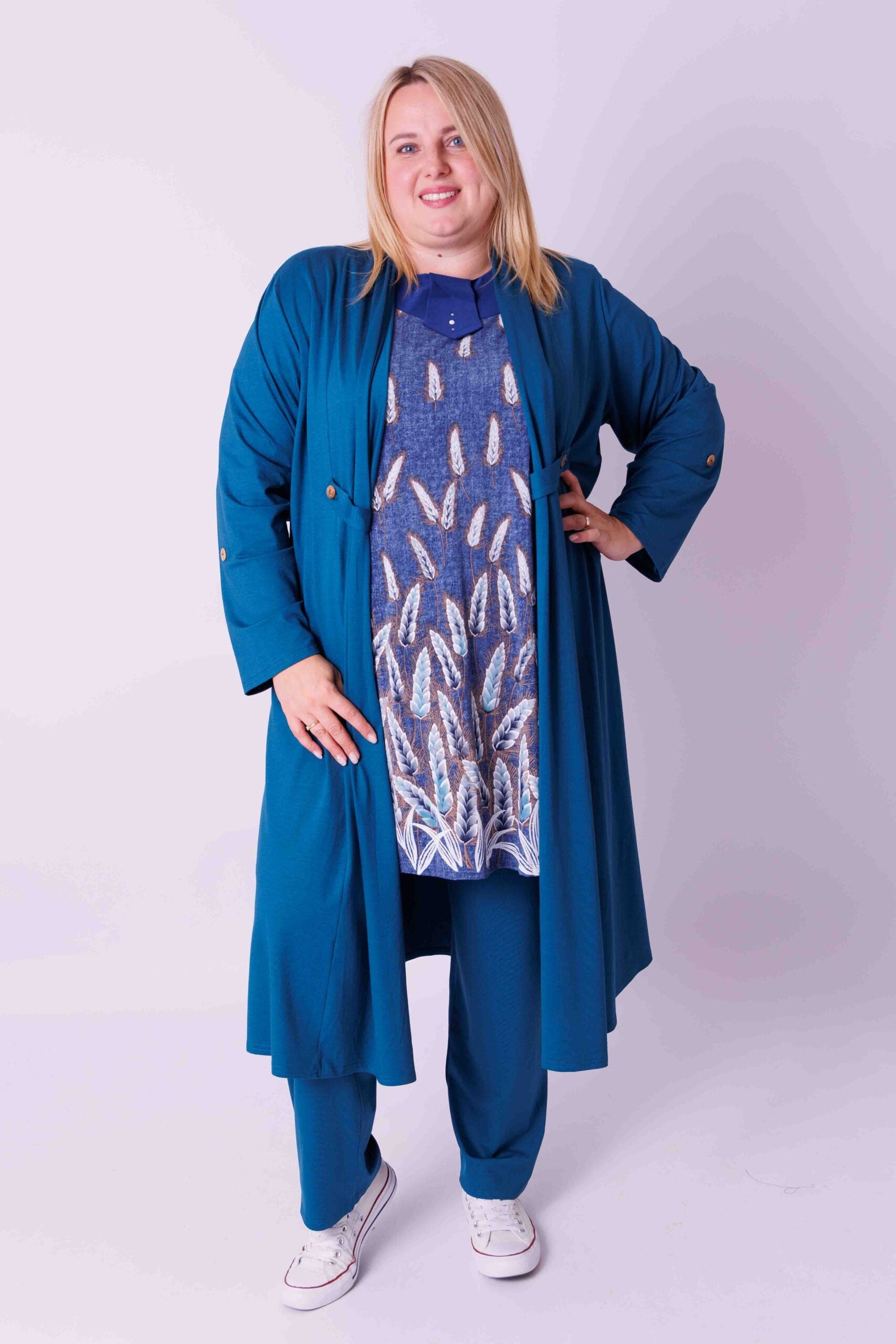 Tuniek Hollandia granen op jeans travel stof 96 cm
