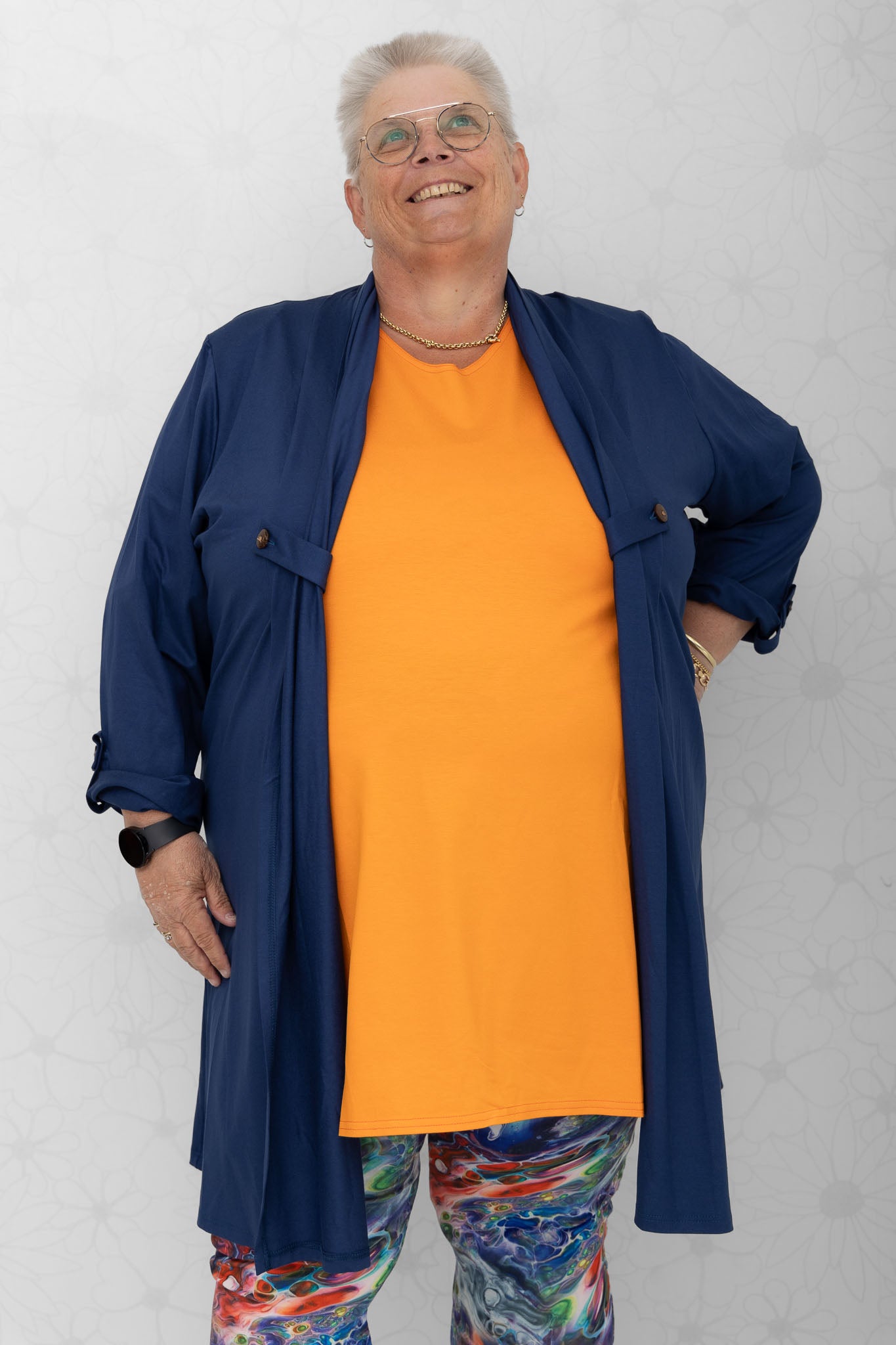 T-shirt Eva 90 cm oranje viscose
