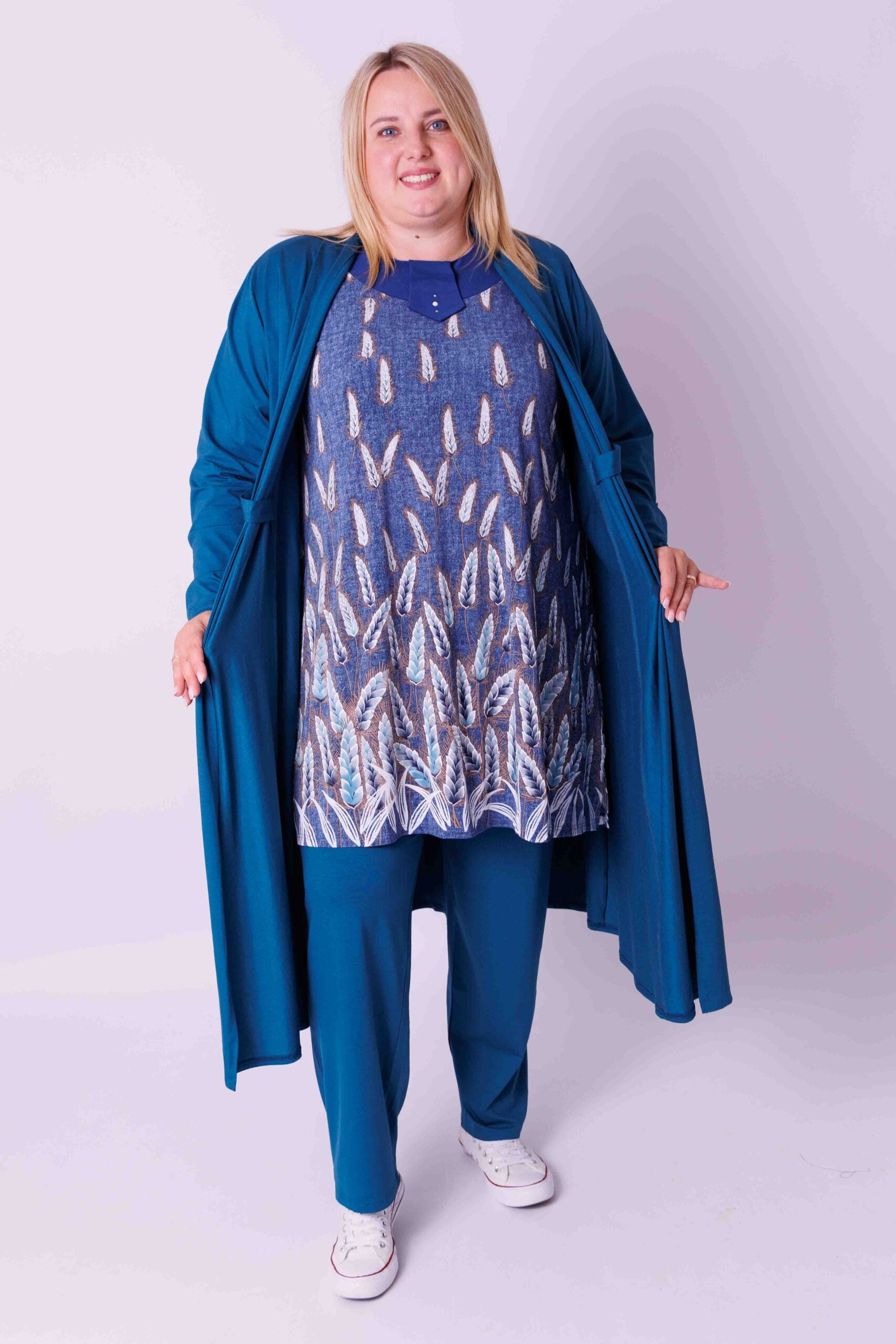 Tuniek Hollandia granen op jeans travel stof 96 cm