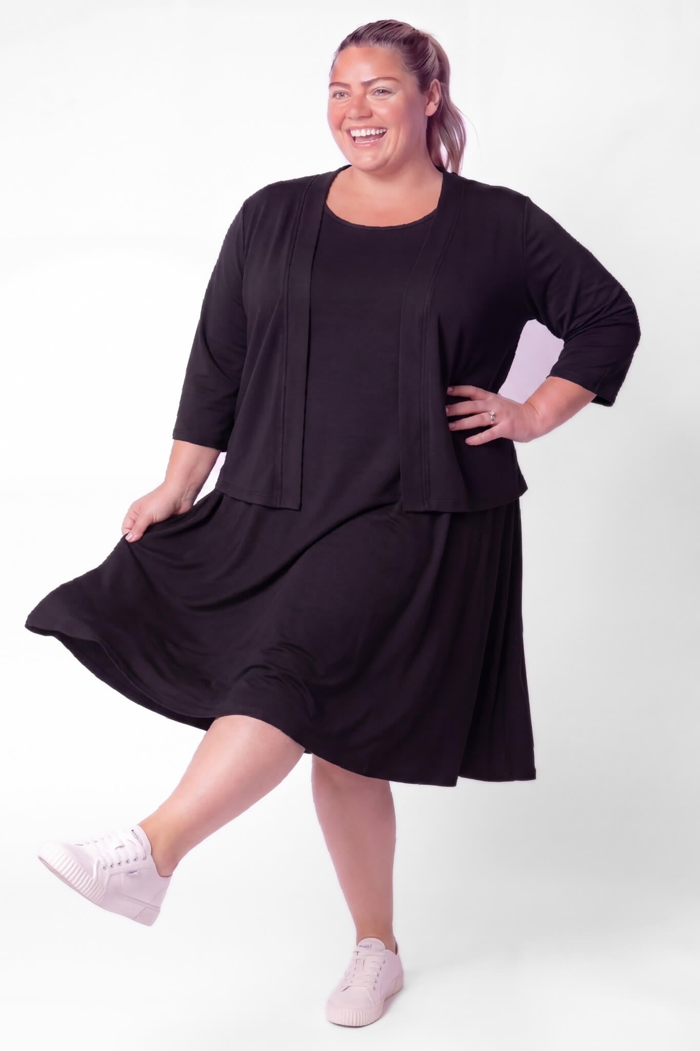 Vestje Janneke | 3/4 mouwen | Viscose | ca. 60cm