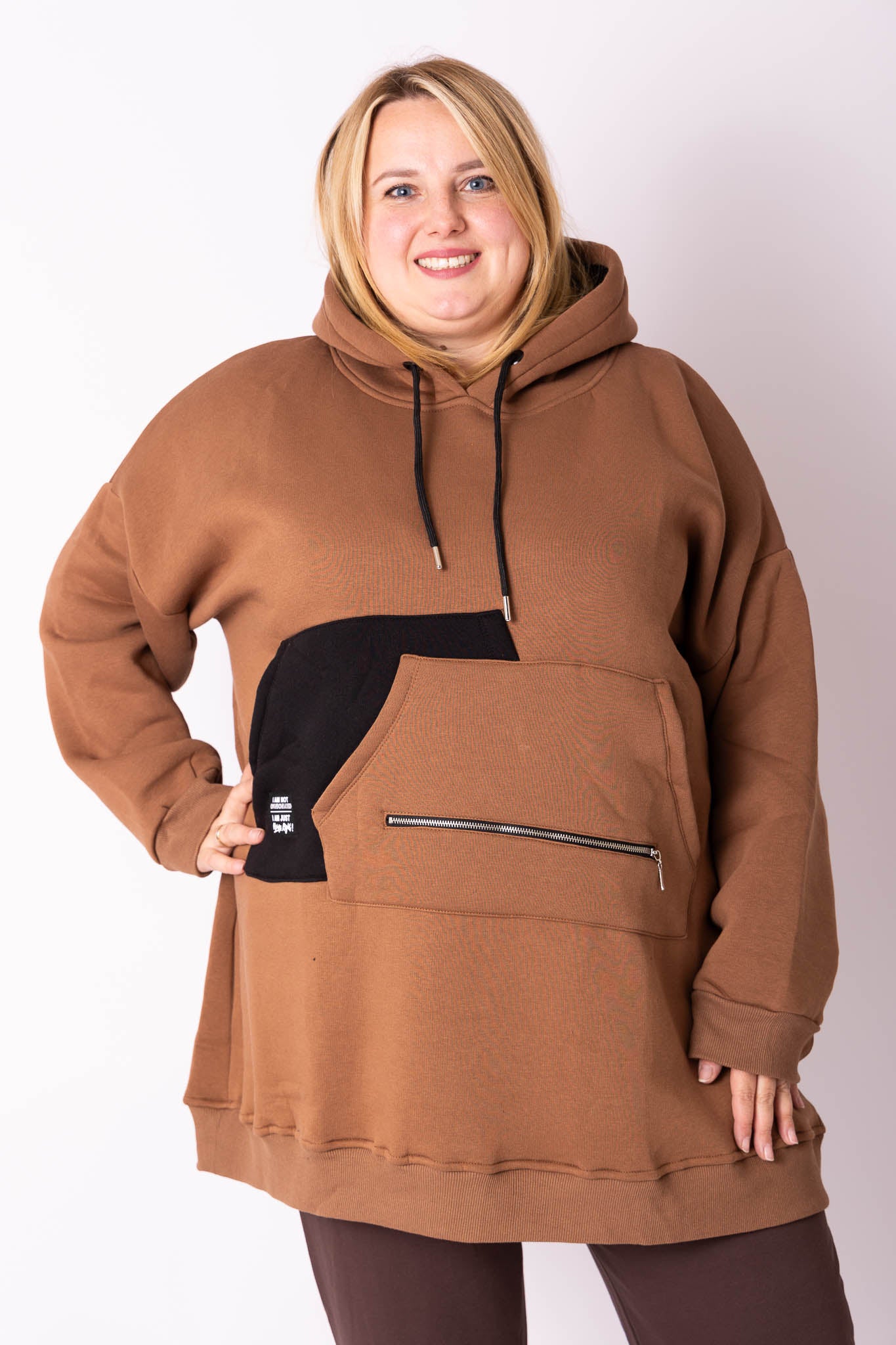 Warme hoodie met rits ca 92 cm katoen