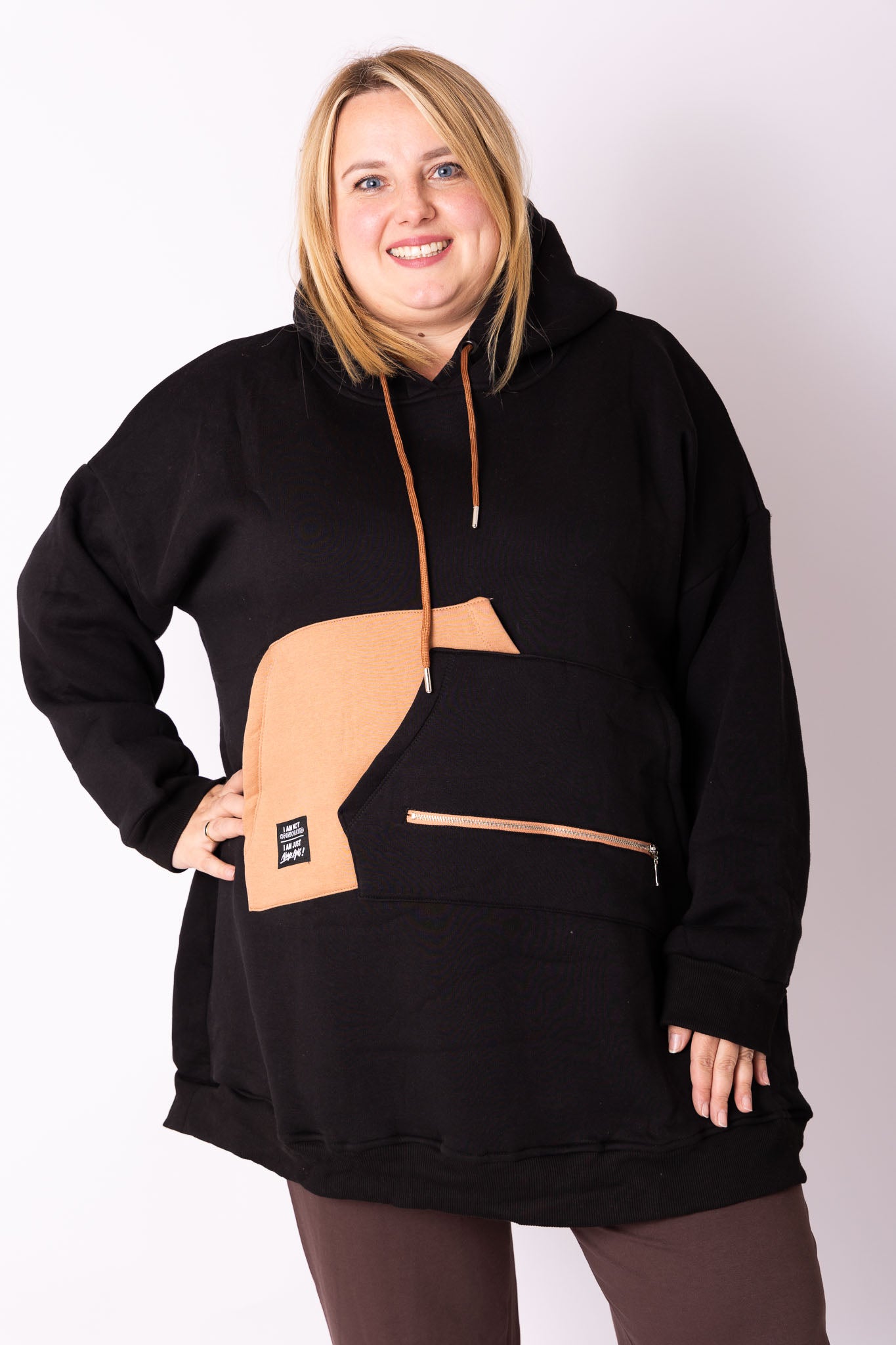 Warme hoodie met rits ca 92 cm katoen