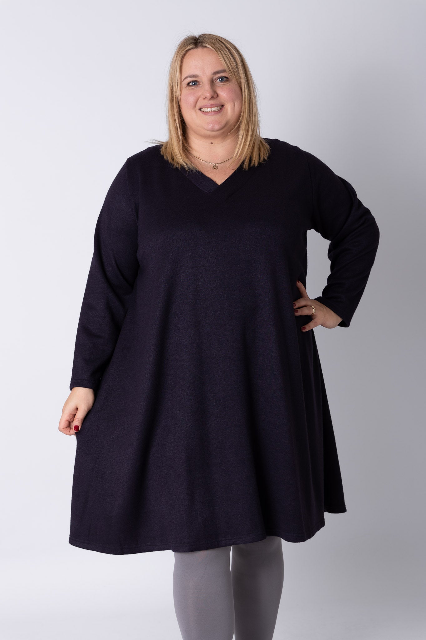 Warme Jurk Linda Wijde A-lijn 105 cm mohito