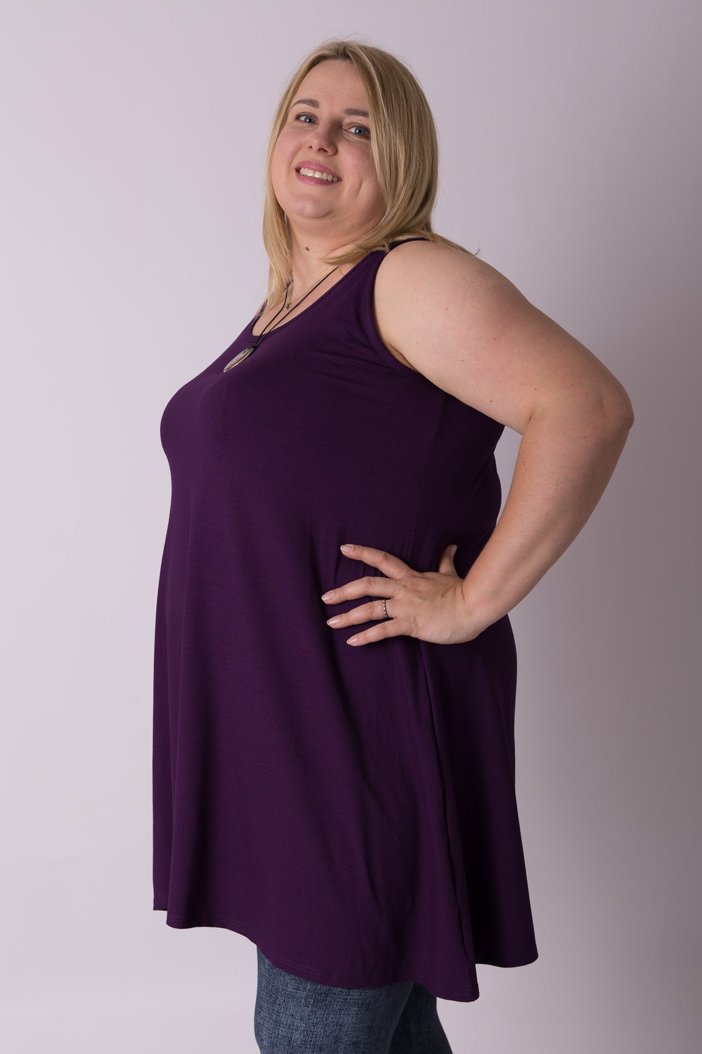 Top wijde a-lijn viscose ca 90 cm