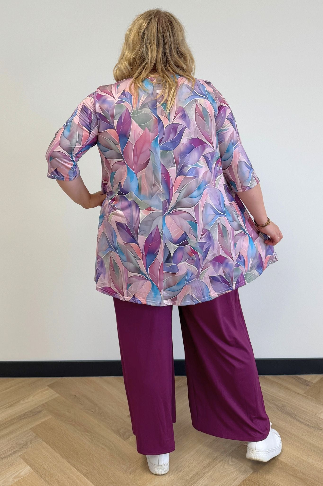 Top Durkje 86cm | Pastel Petals | 3/4 mouw | Venezia Travelstof