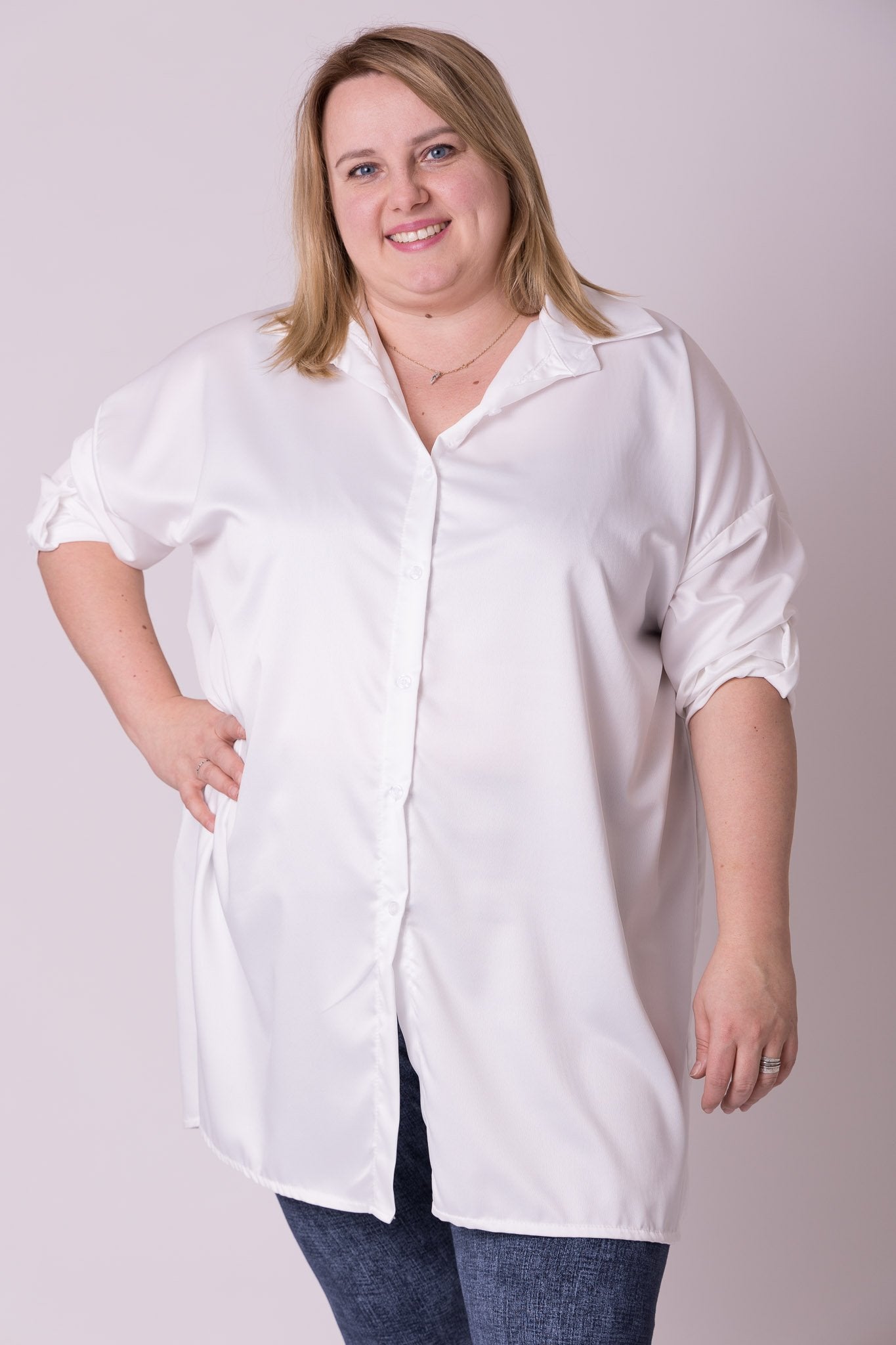 Blouse oversized one size valt als 50/52