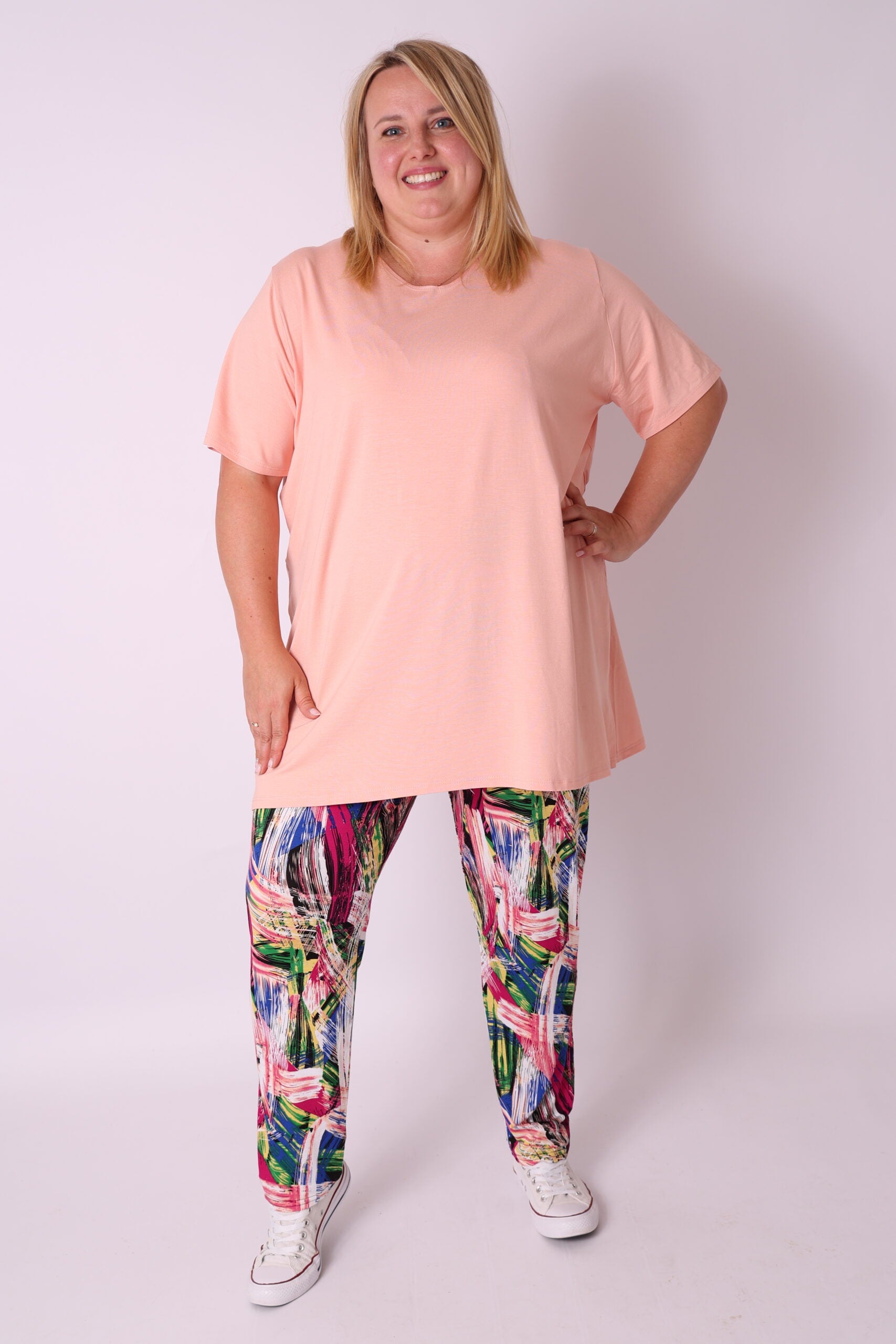 Broek comfy abstracte schilderij  viscose