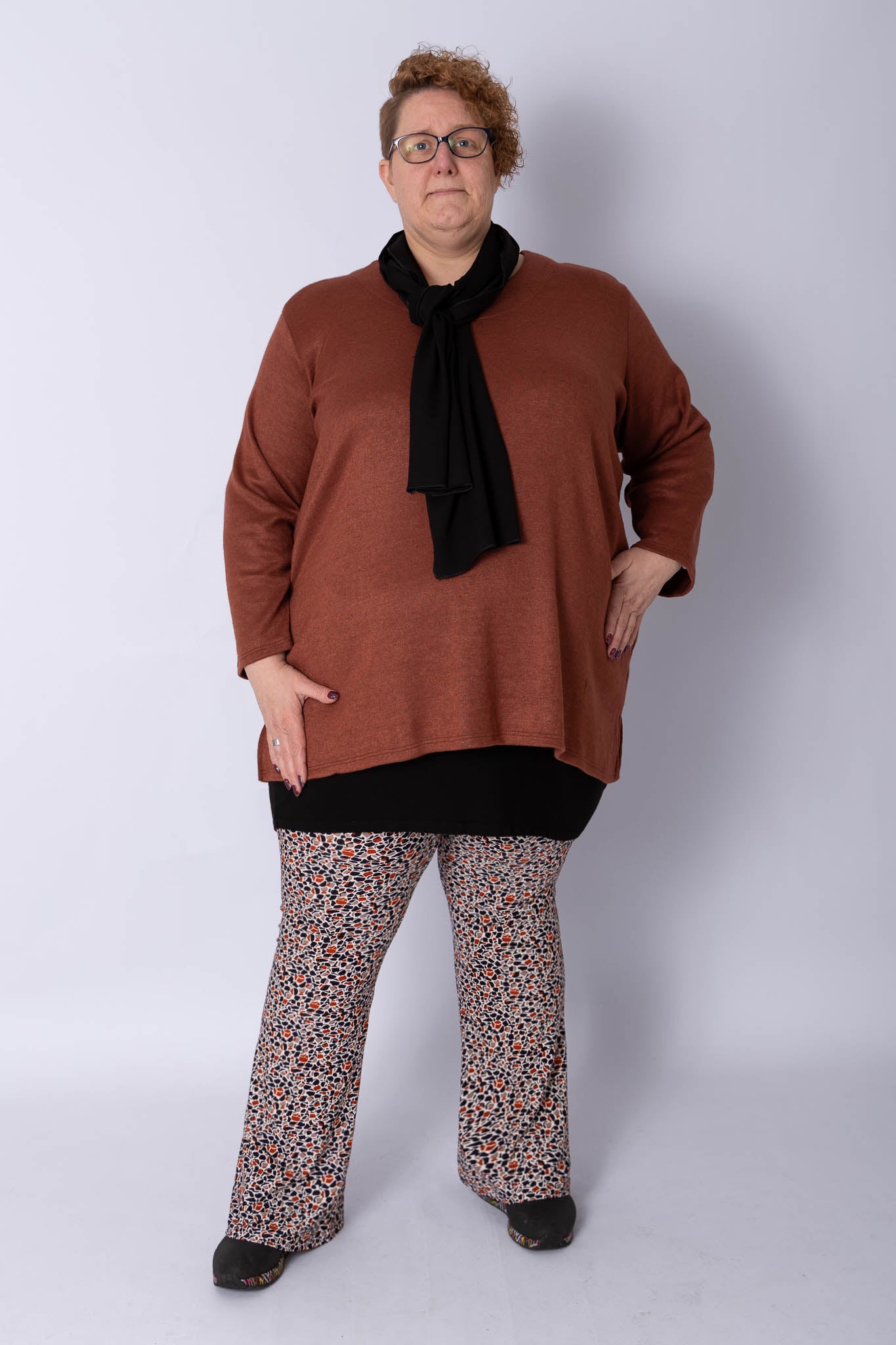 Lang top onder een trui of tuniek recht model viscose 95-100cm
