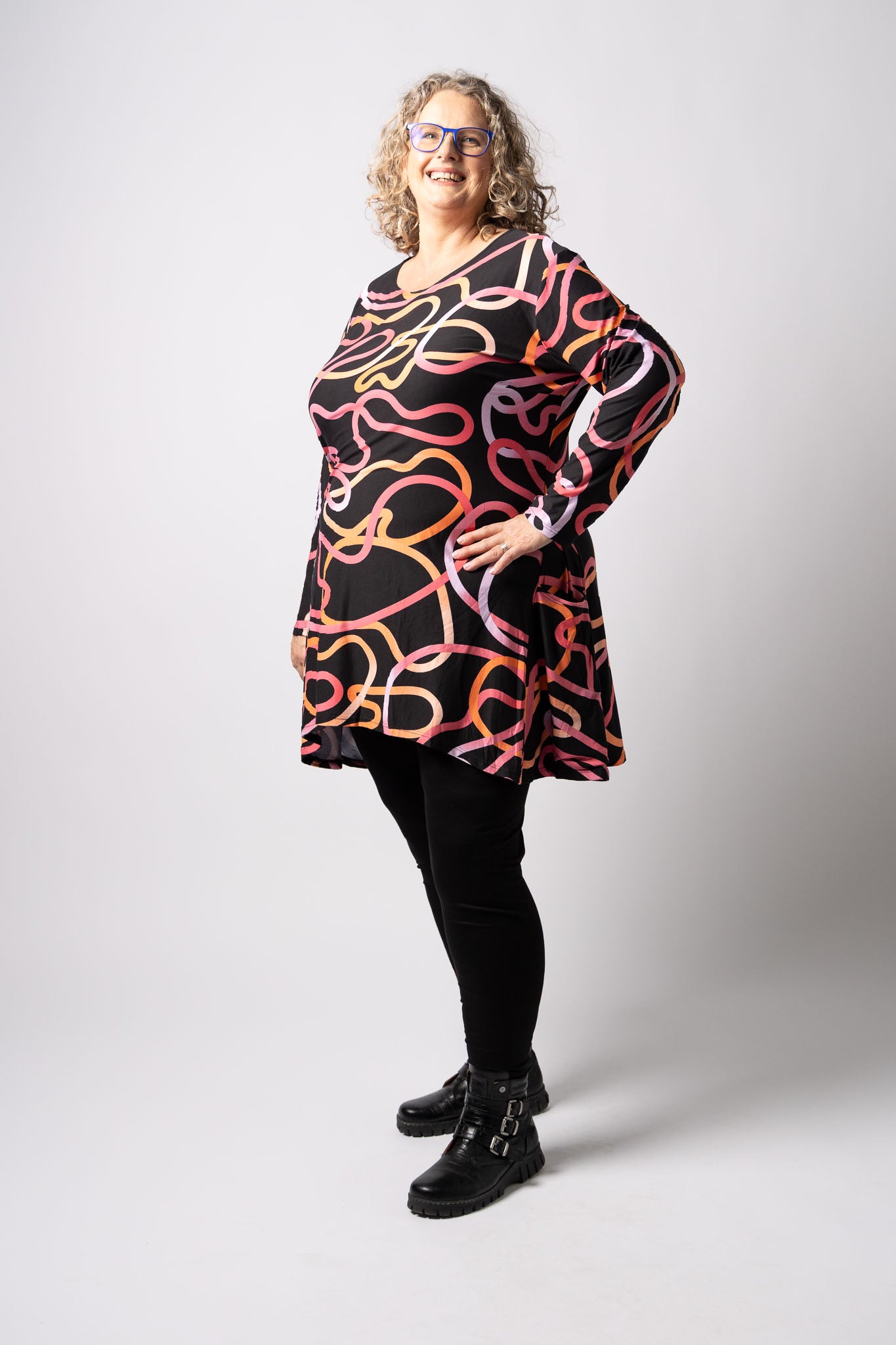 Top Bozenka |Pink Motion| Kimo stof| 85-95 cm