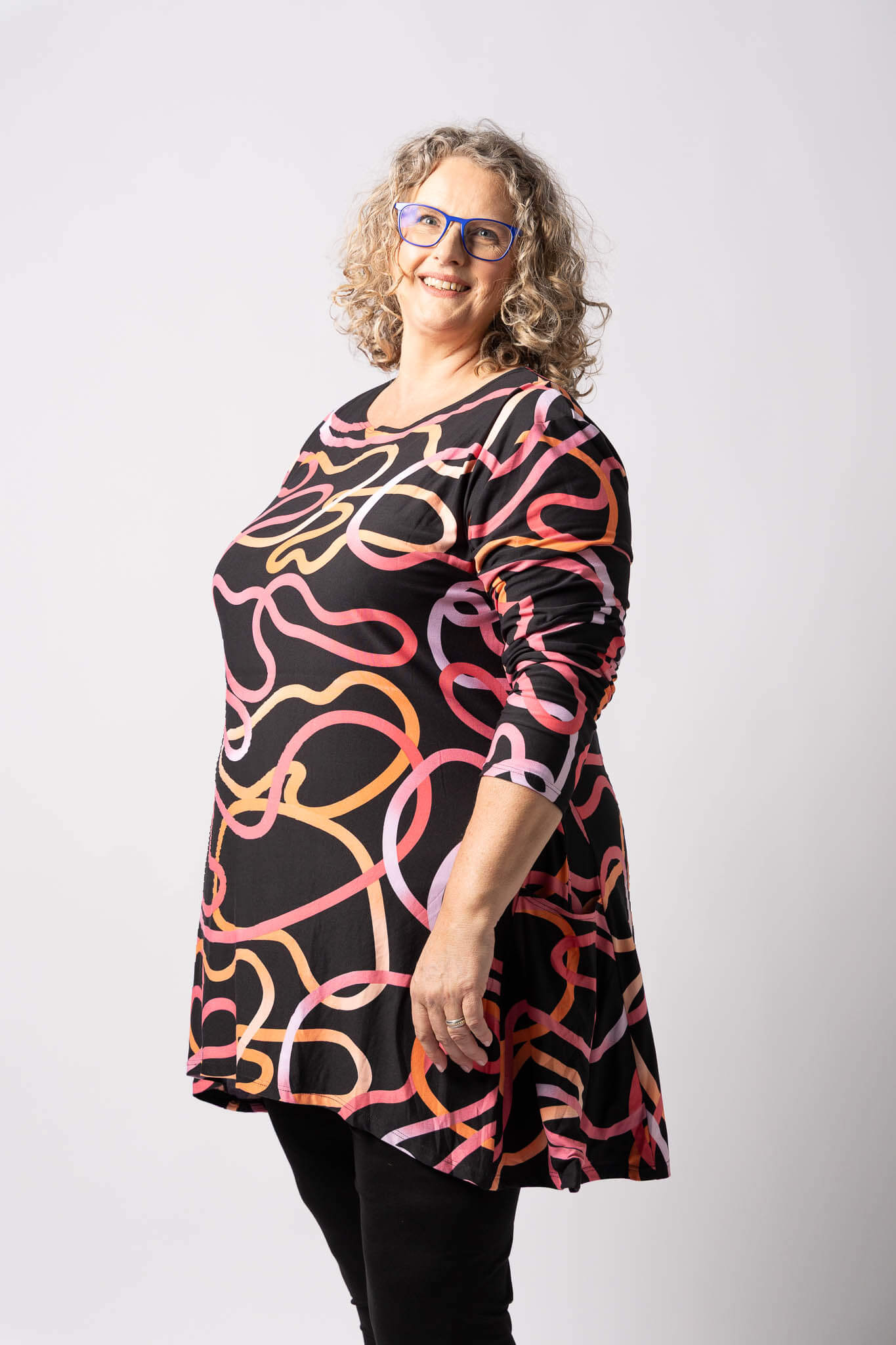 Top Bozenka |Pink Motion| Kimo stof| 85-95 cm