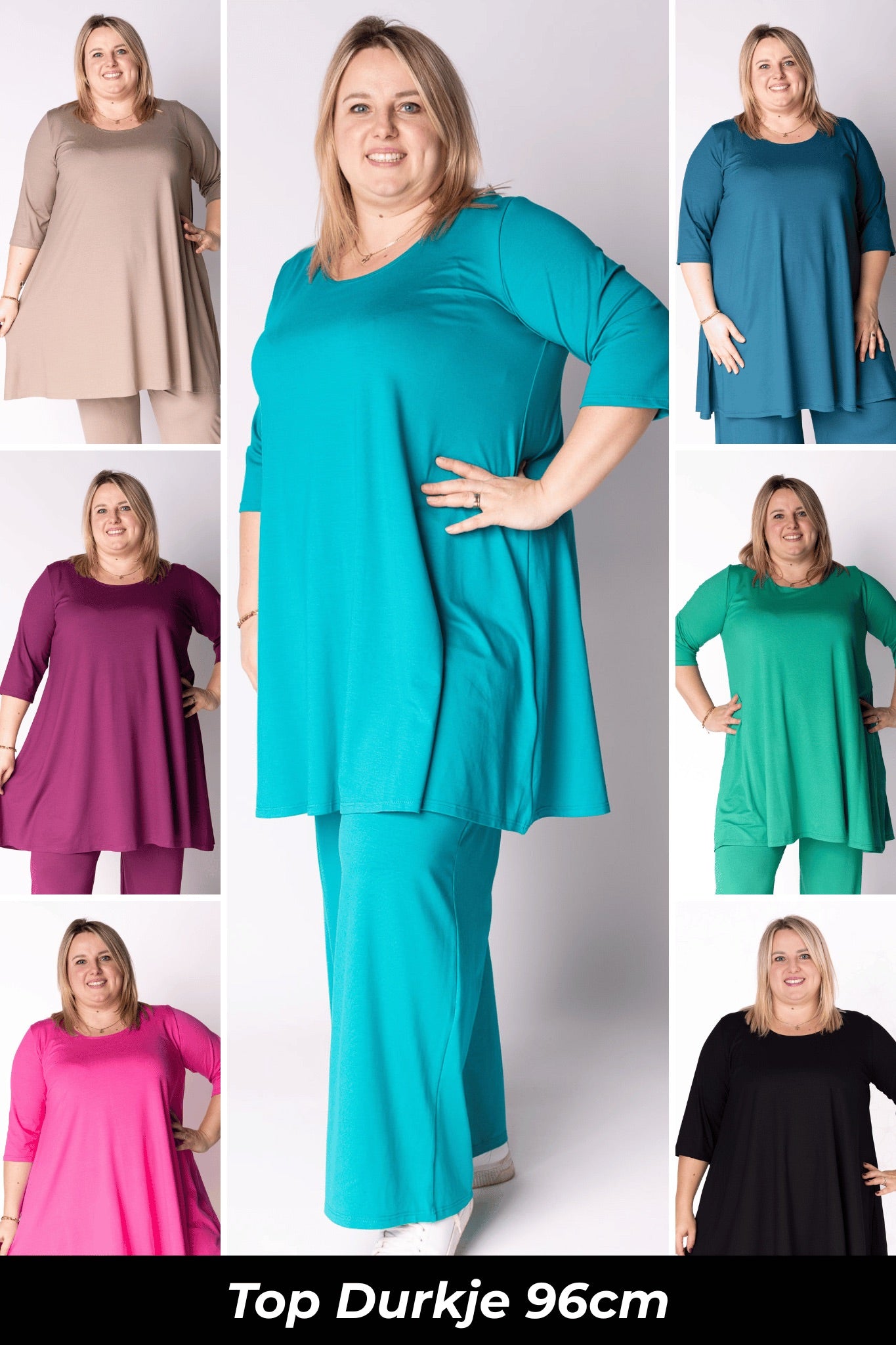 Top Durkje | 3/4 mouwen | Viscose | A-lijn | 90/96 cm