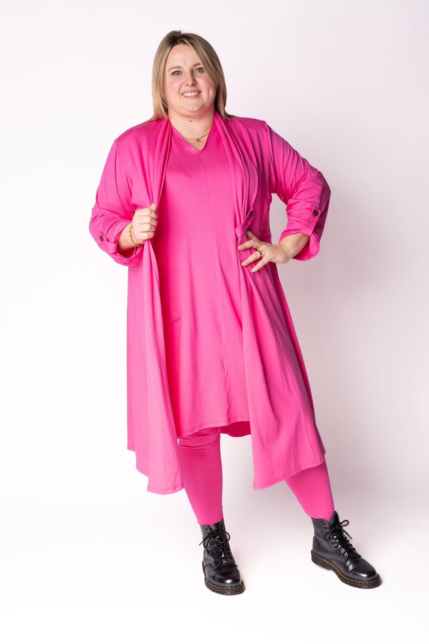 Vest Renske | Viscose | Oprol mouwen | 120cm