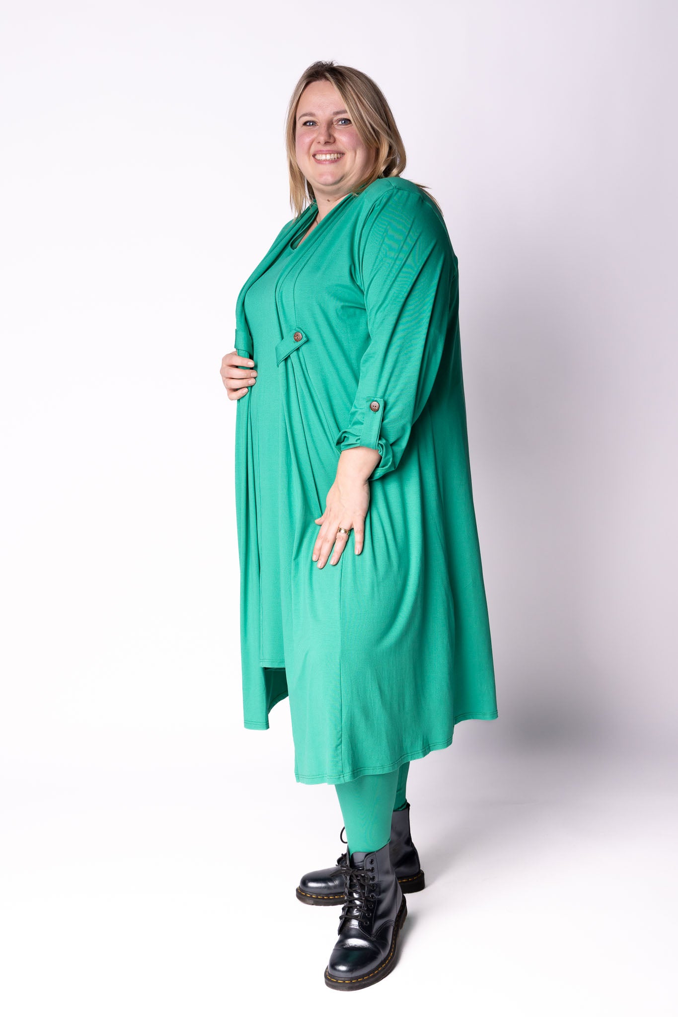 Vest Renske | Viscose | Oprol mouwen | 120cm