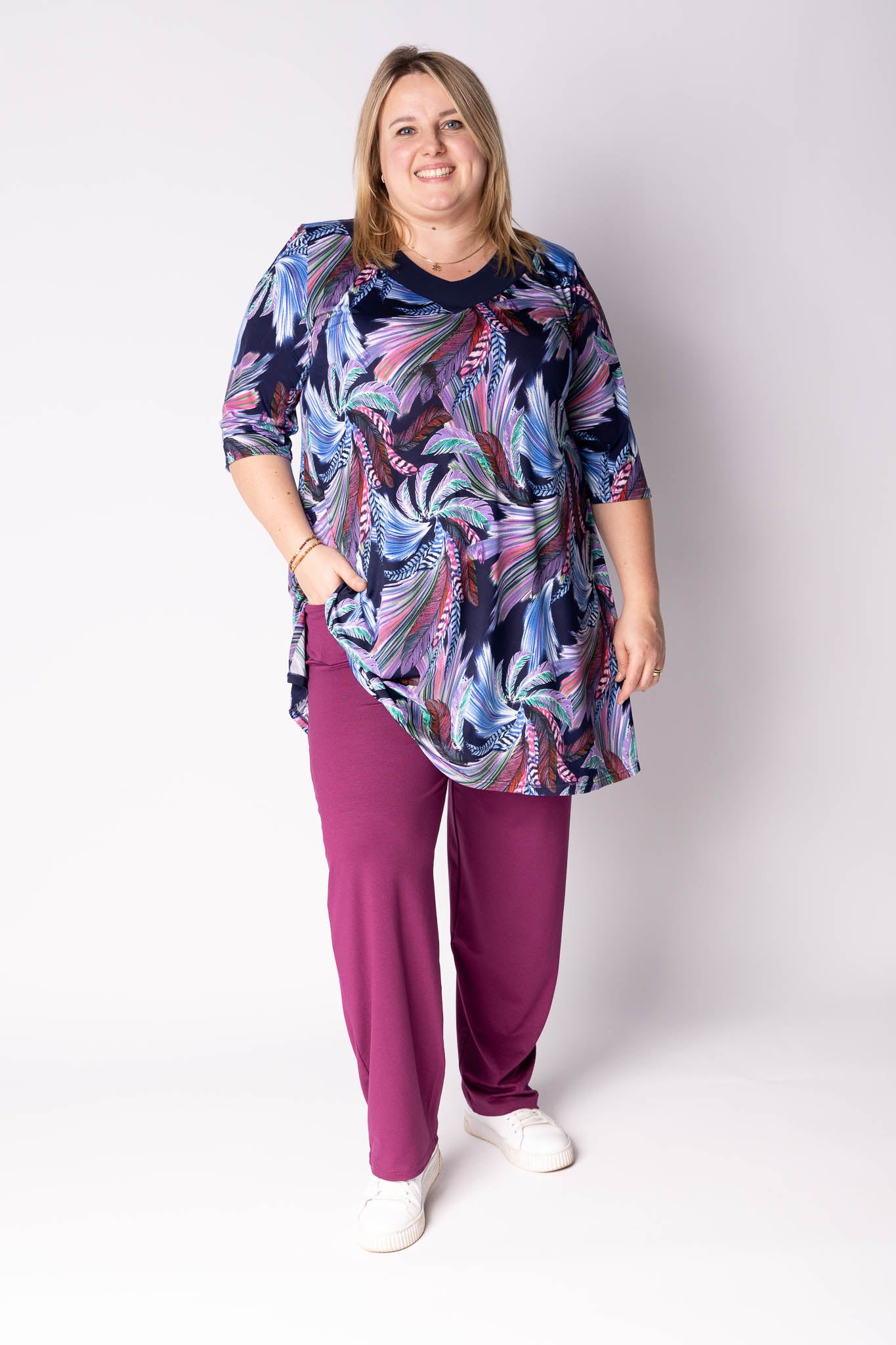 Tuniek Ans | Evening Paradise | Travelstof | 100 cm