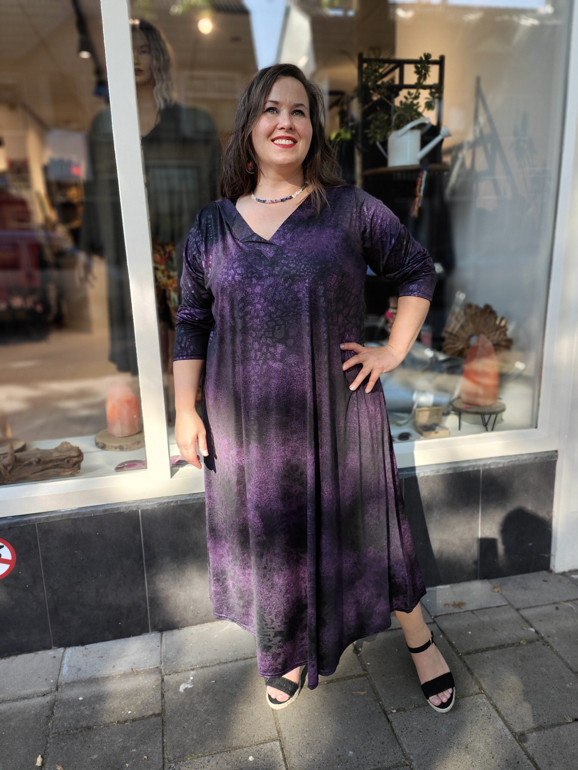 Feestjurk Linda in paars