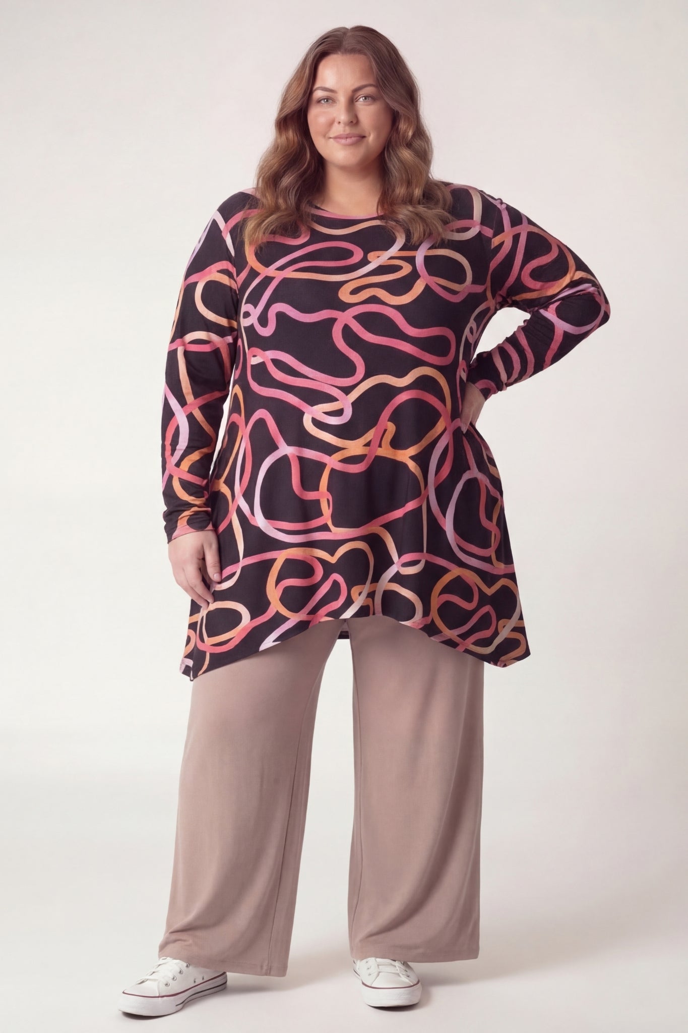 Top Bozenka |Pink Motion| Kimo stof| 85-95 cm