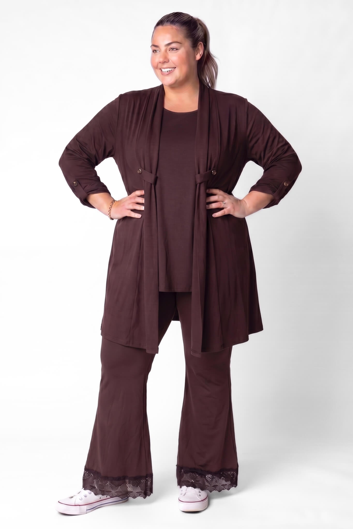 Flared Legging | One Size tot 52 | Comfortabele Stretch | Shaping & Camressie | Voor Lange Benen