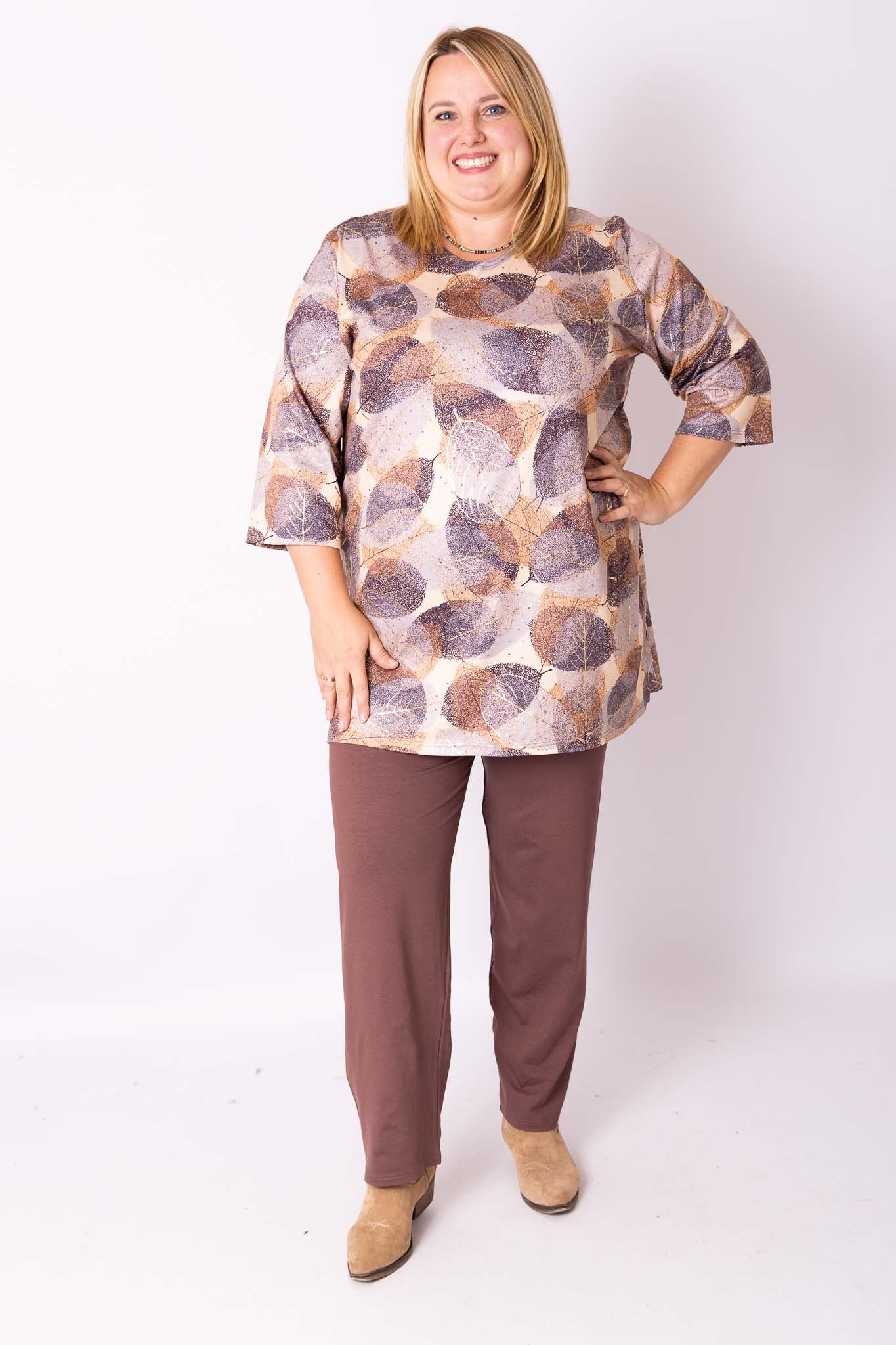 Klassieke broek rechte pijpen viscose | binnenbeenlengte 70-75cm