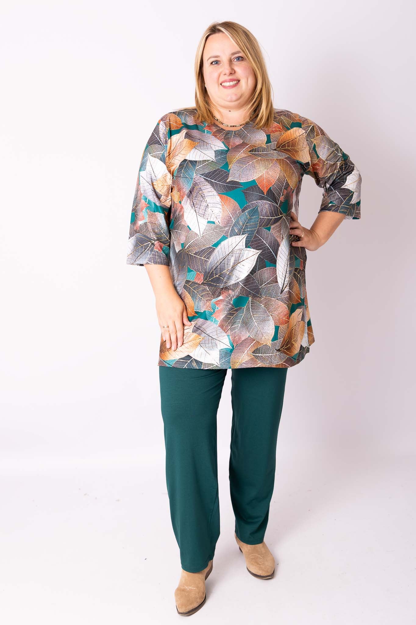 Klassieke broek rechte pijpen viscose | binnenbeenlengte 70-75cm