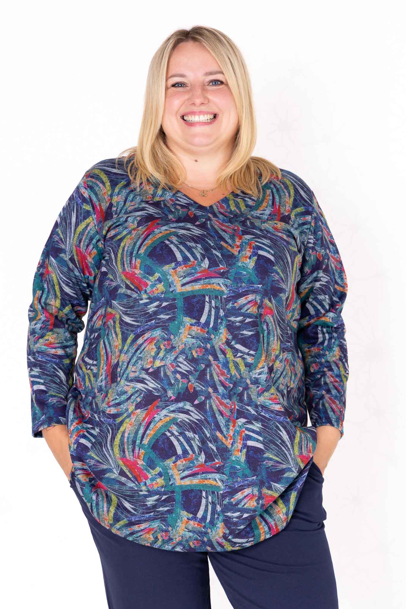 Top Erna | Modal | 90 cm | Crystal donkerblauw