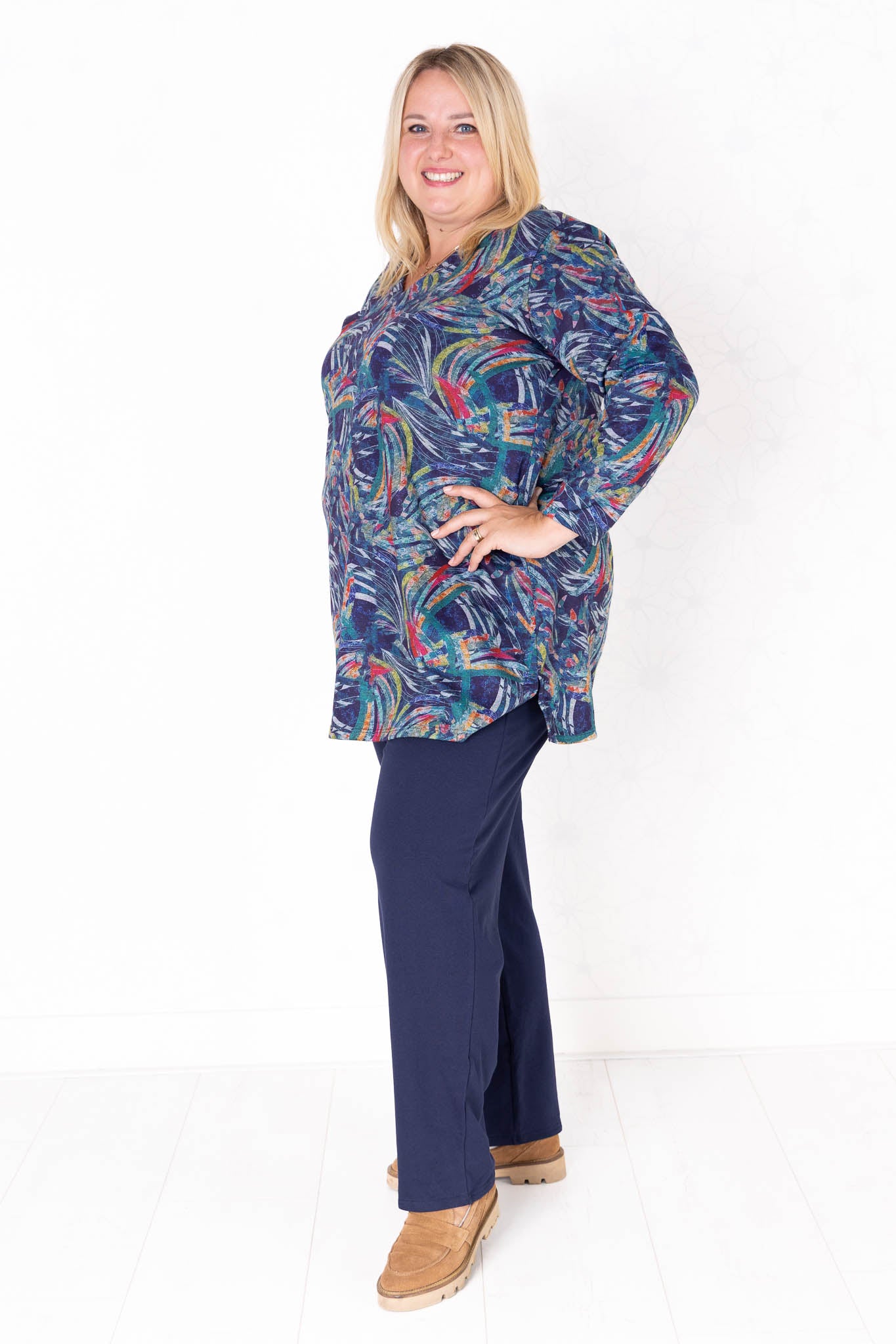 Top Erna | Modal | 90 cm | Crystal donkerblauw