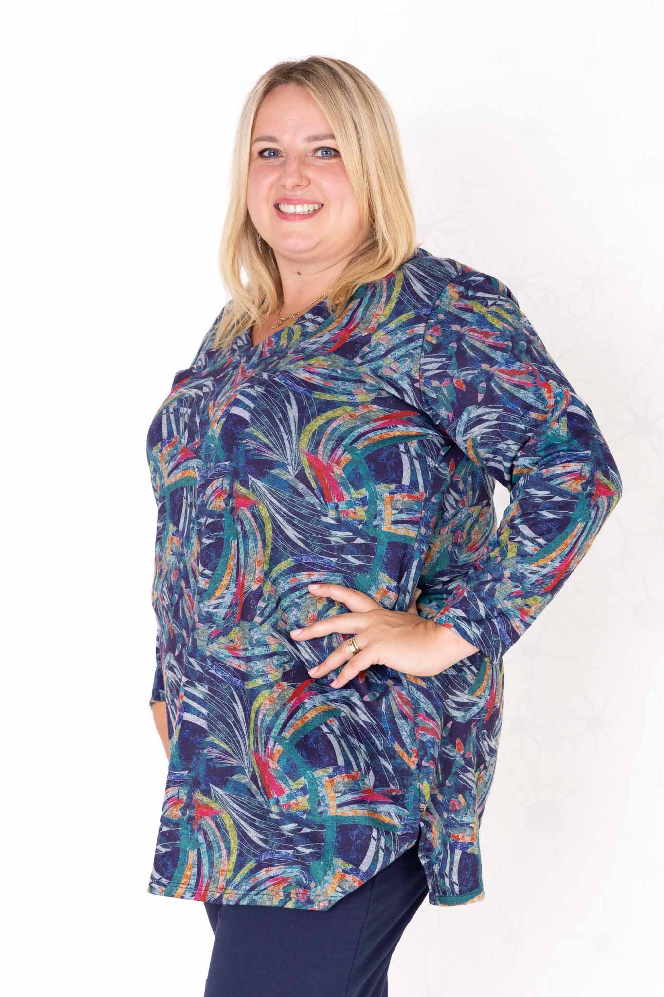 Top Erna | Modal | 90 cm | Crystal donkerblauw
