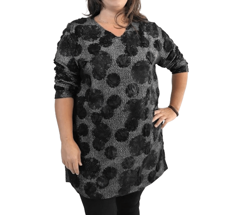 Bammode grote dames trui xxl met 3D print - maten 44 t/m 62