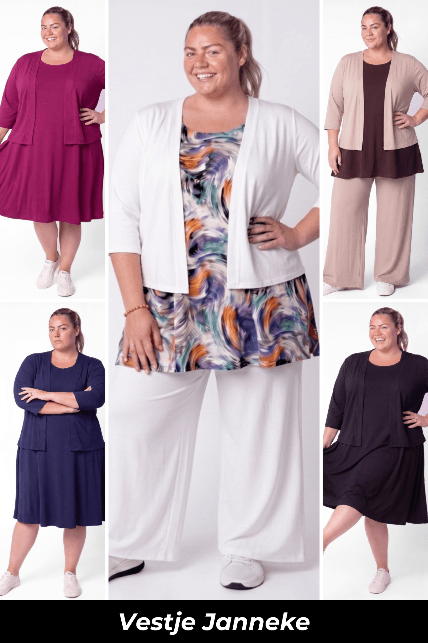 Vestje Janneke | 3/4 mouwen | Viscose | ca. 60cm