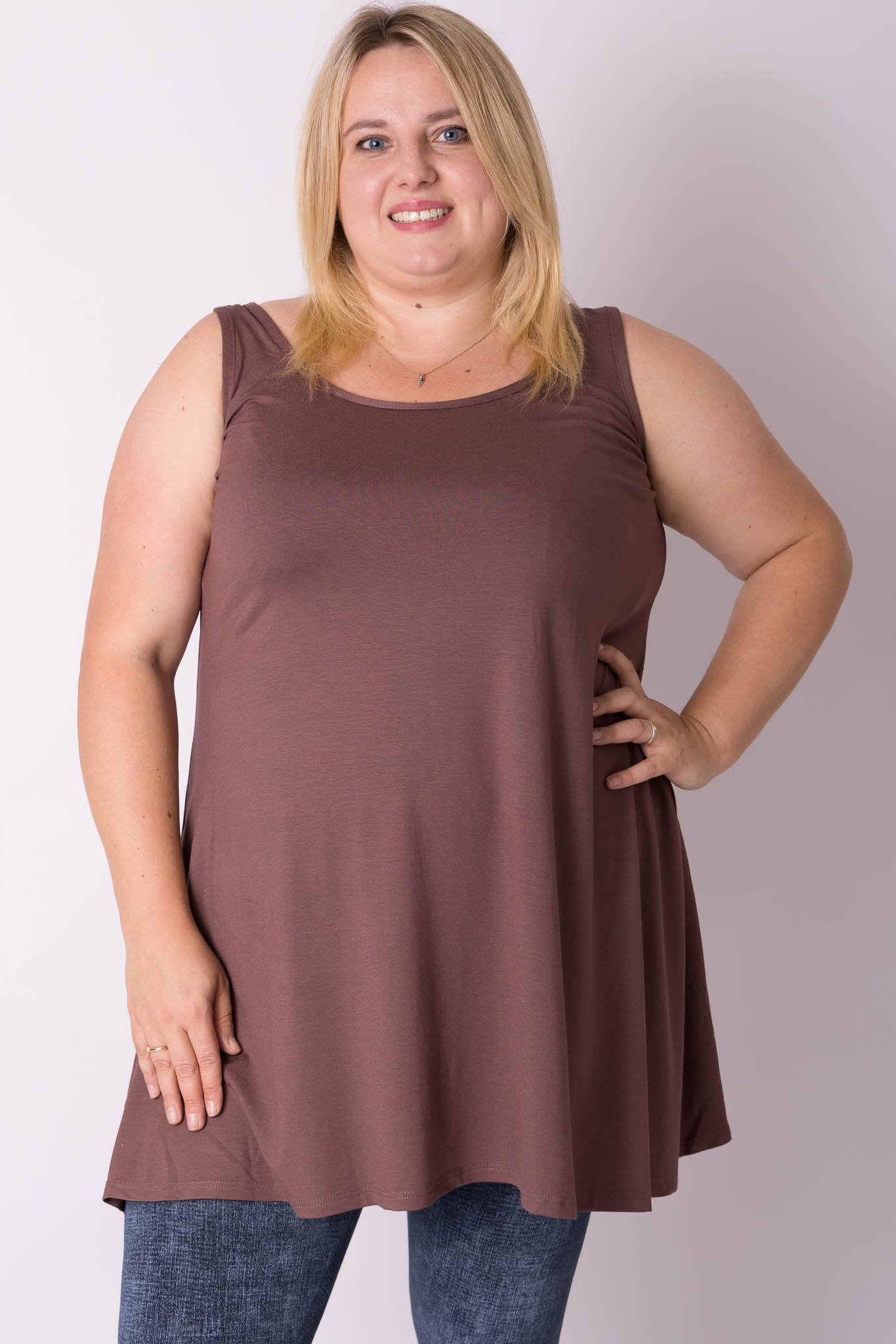 Top wijde a-lijn viscose  ca 90 cm