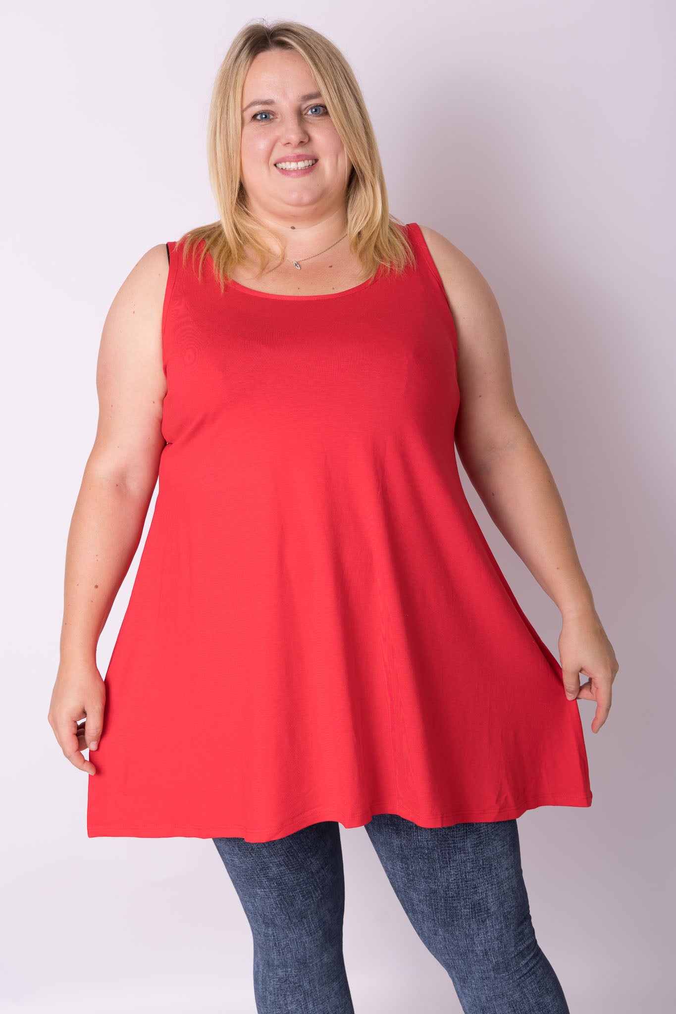 Top wijde a-lijn viscose  ca 90 cm