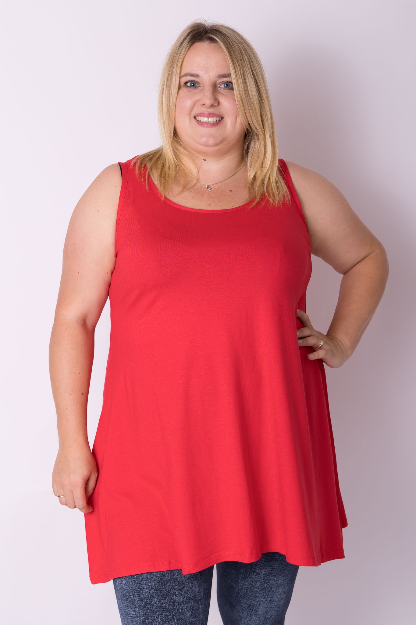 Top wijde a-lijn viscose  ca 90 cm
