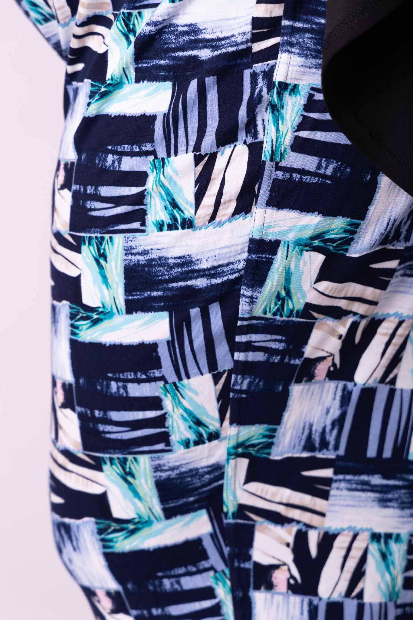 Broek lang viscose print maten 42-62