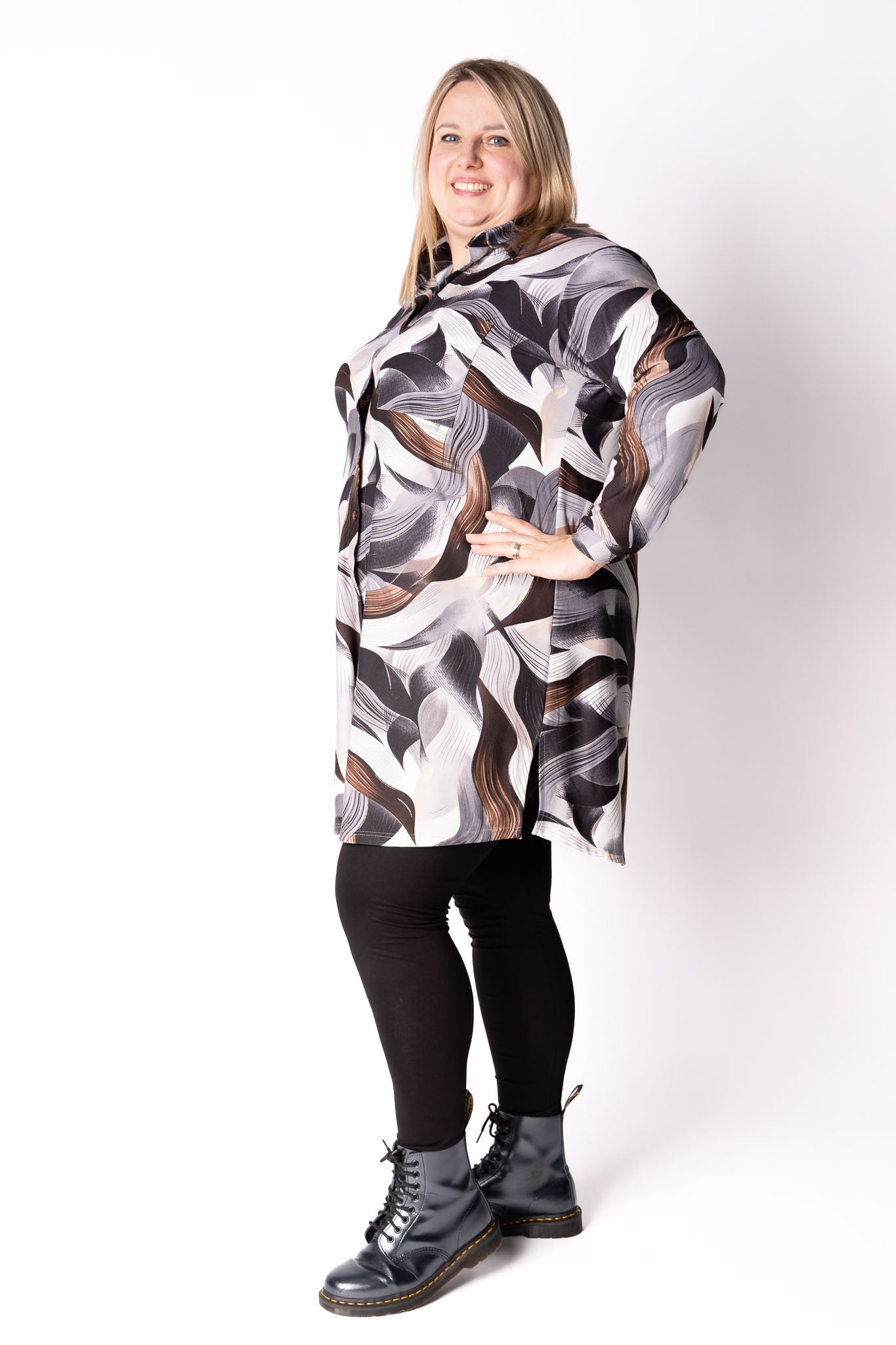 Blouse Tonny | Earthy Waves| Kimo stof| 105cm