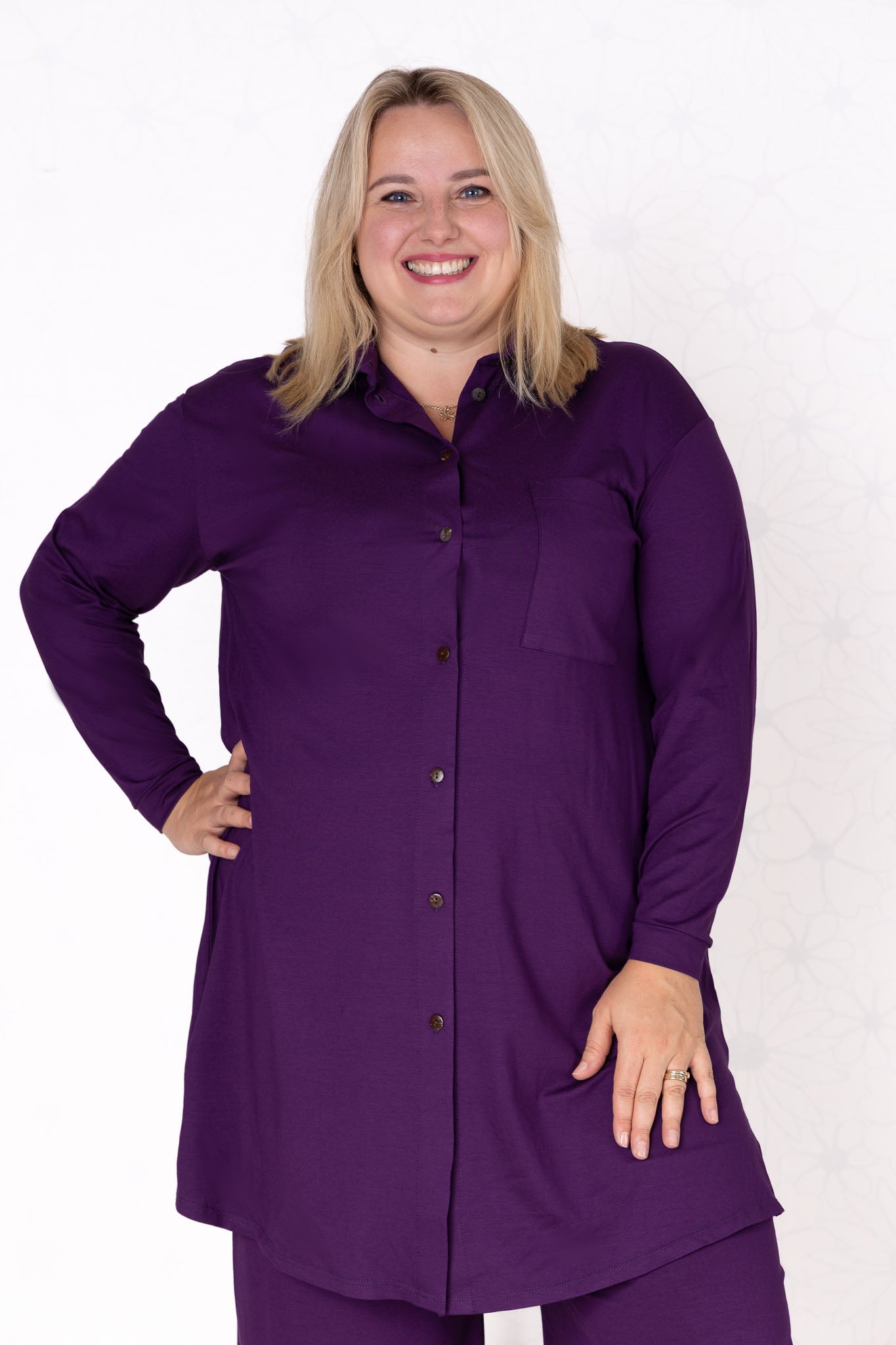Blouse Tonny | A-lijn | lange mouw | Viscose | 105cm