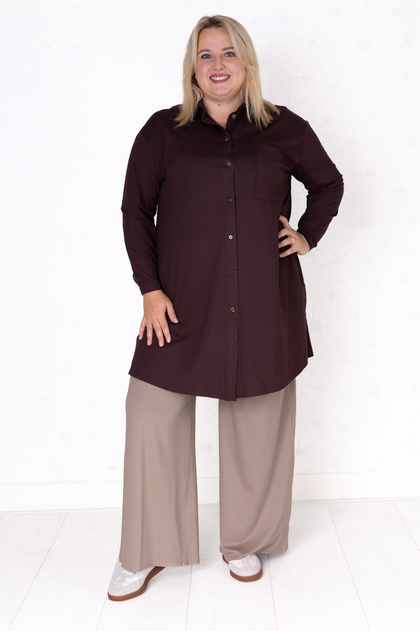 Blouse Tonny | A-lijn | lange mouw | Viscose | 105cm